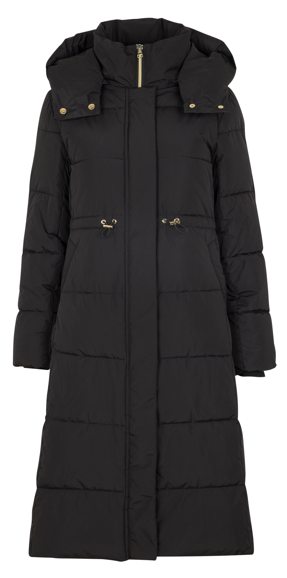 Gewatteerd, lang donsjack LA FEE MARABOUTEE Zwart