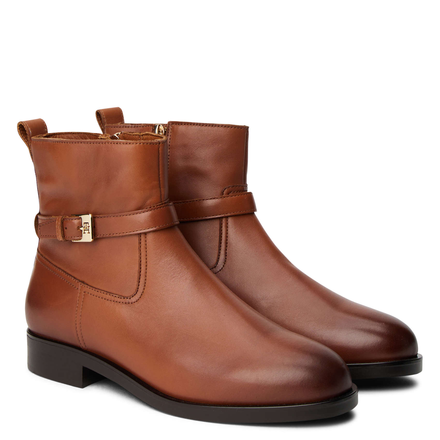 Bianca leather ankle boots TOMMY HILFIGER Brown