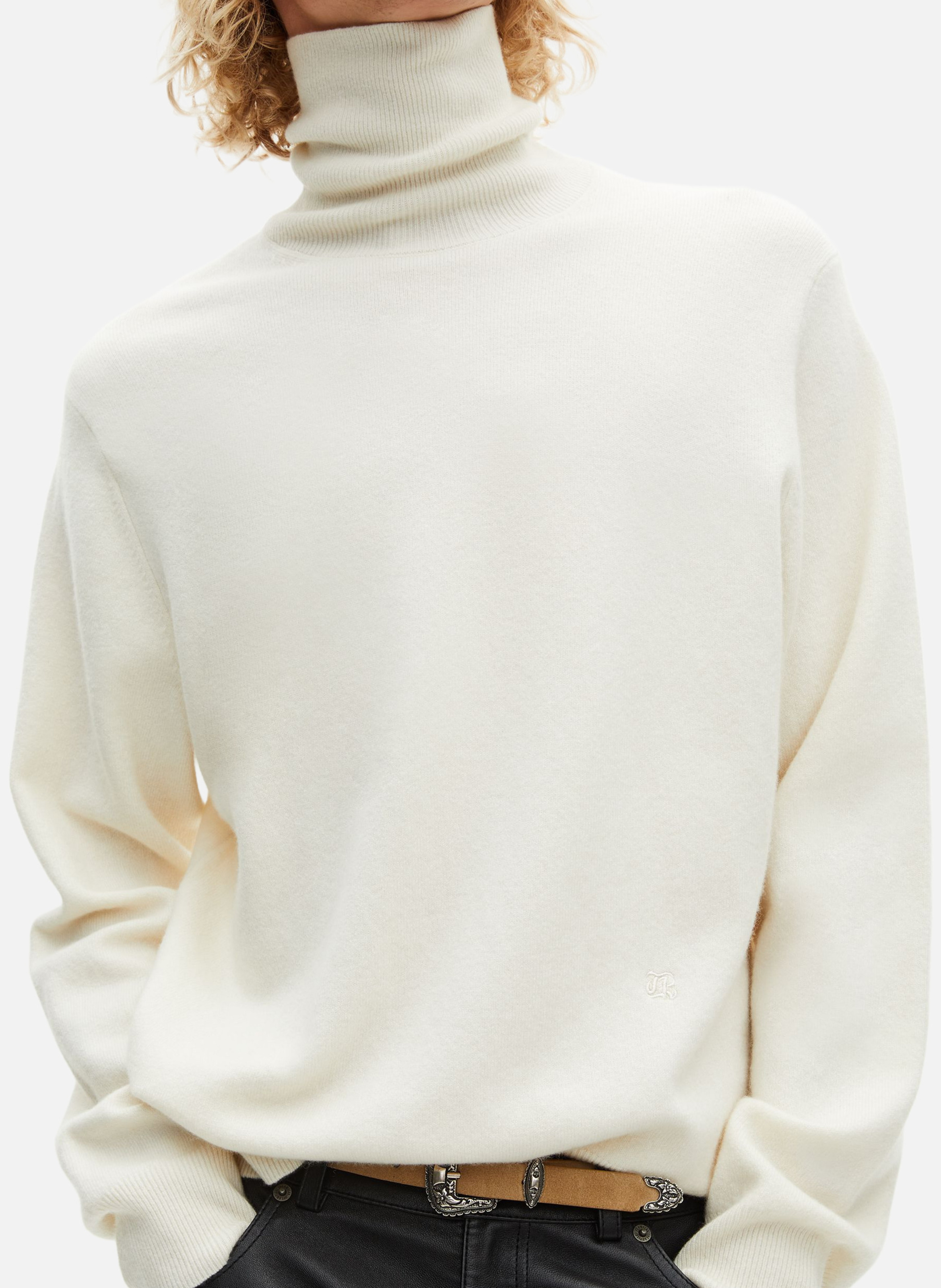 Cashmere polo neck sweater THE KOOPLES Beige