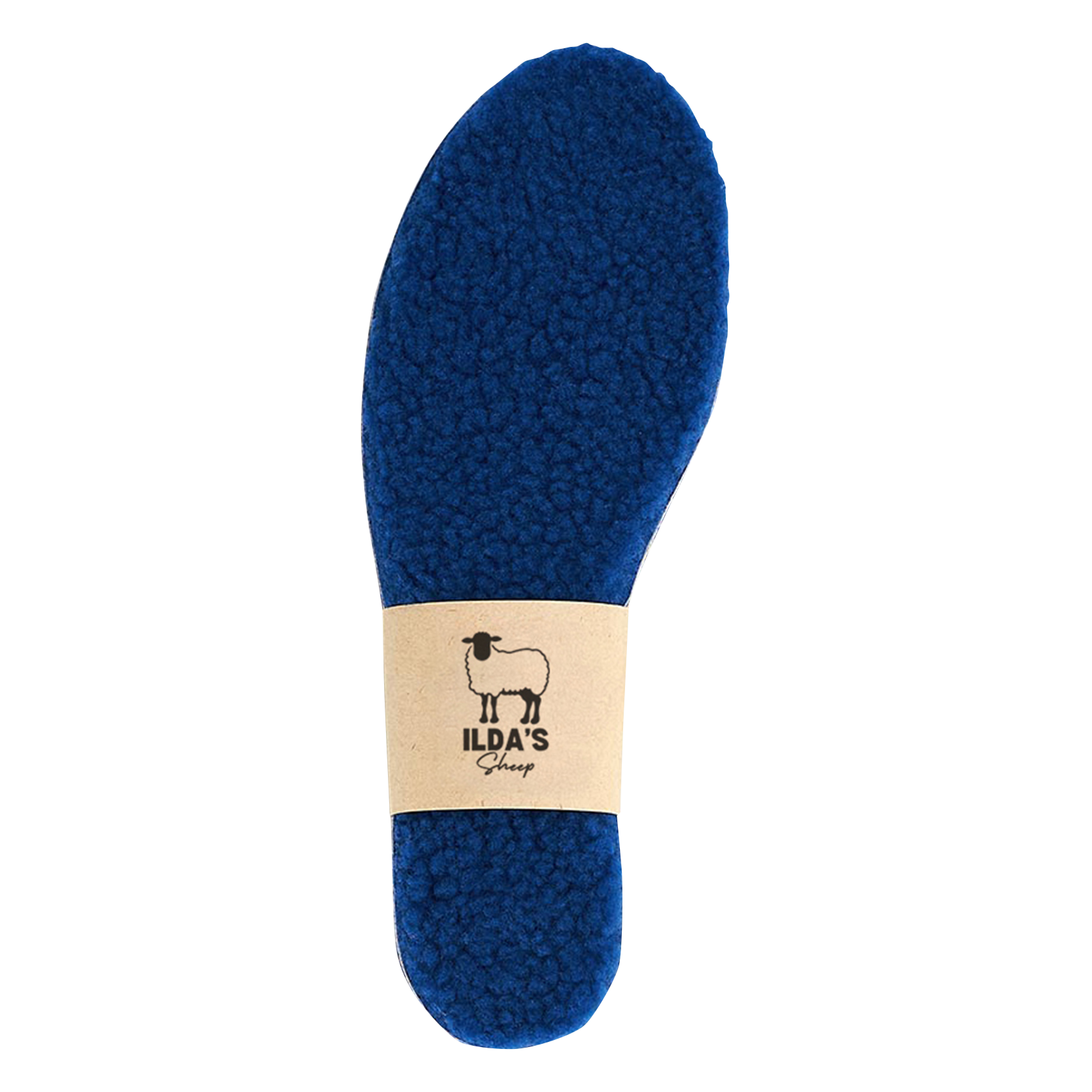 Semelles en laine mérinos et liège ILDA'S SHEEP Bleu