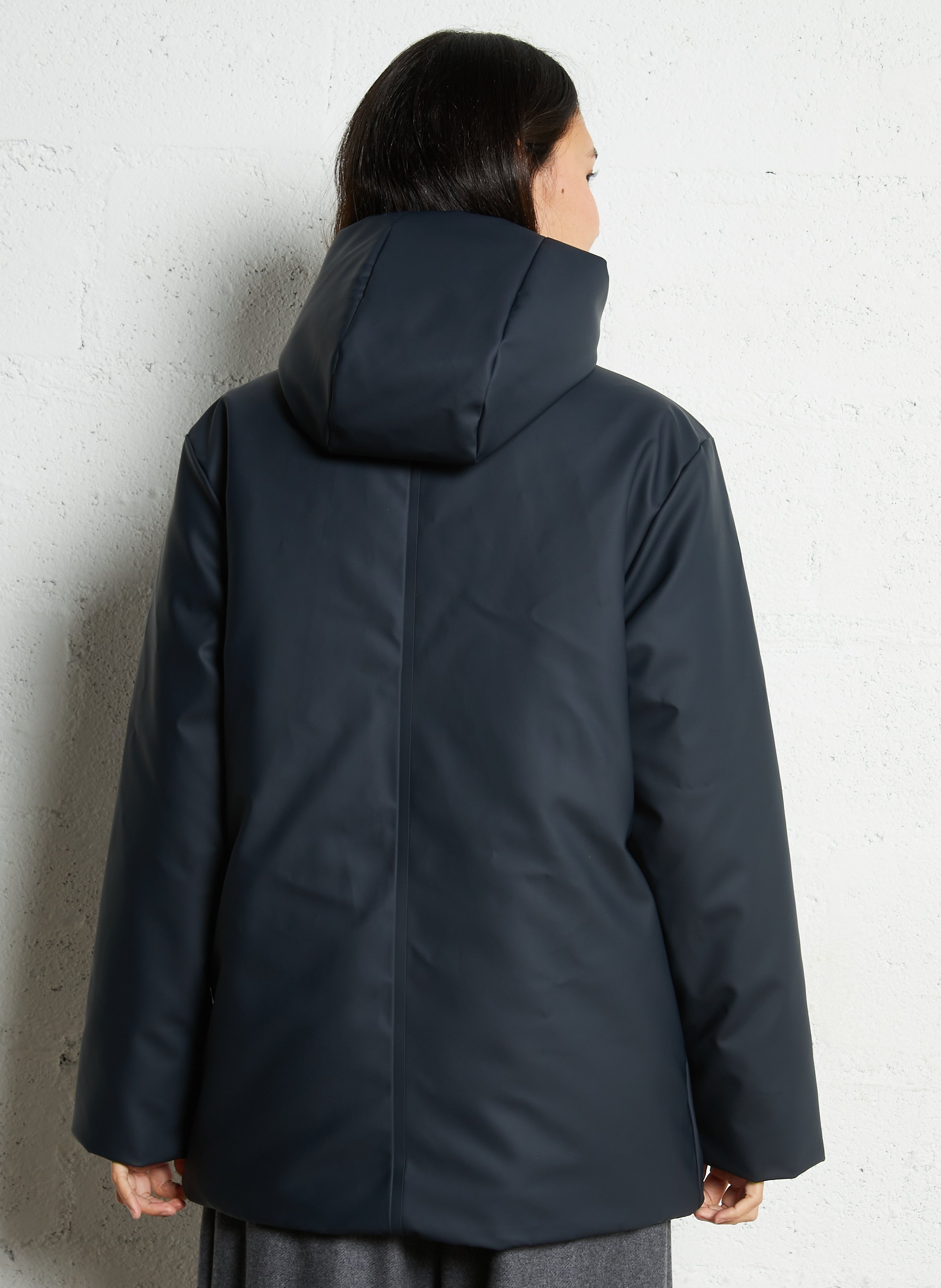 Straight high-neck parka RAINS Blue
