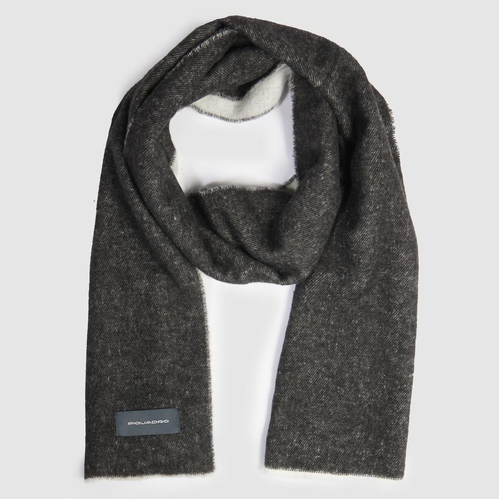 Écharpe homme double-face PIQUADRO Noir