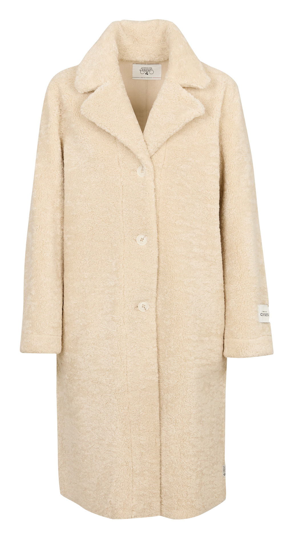 Manteau droit col tailleur LE TEMPS DES CERISES Blanc