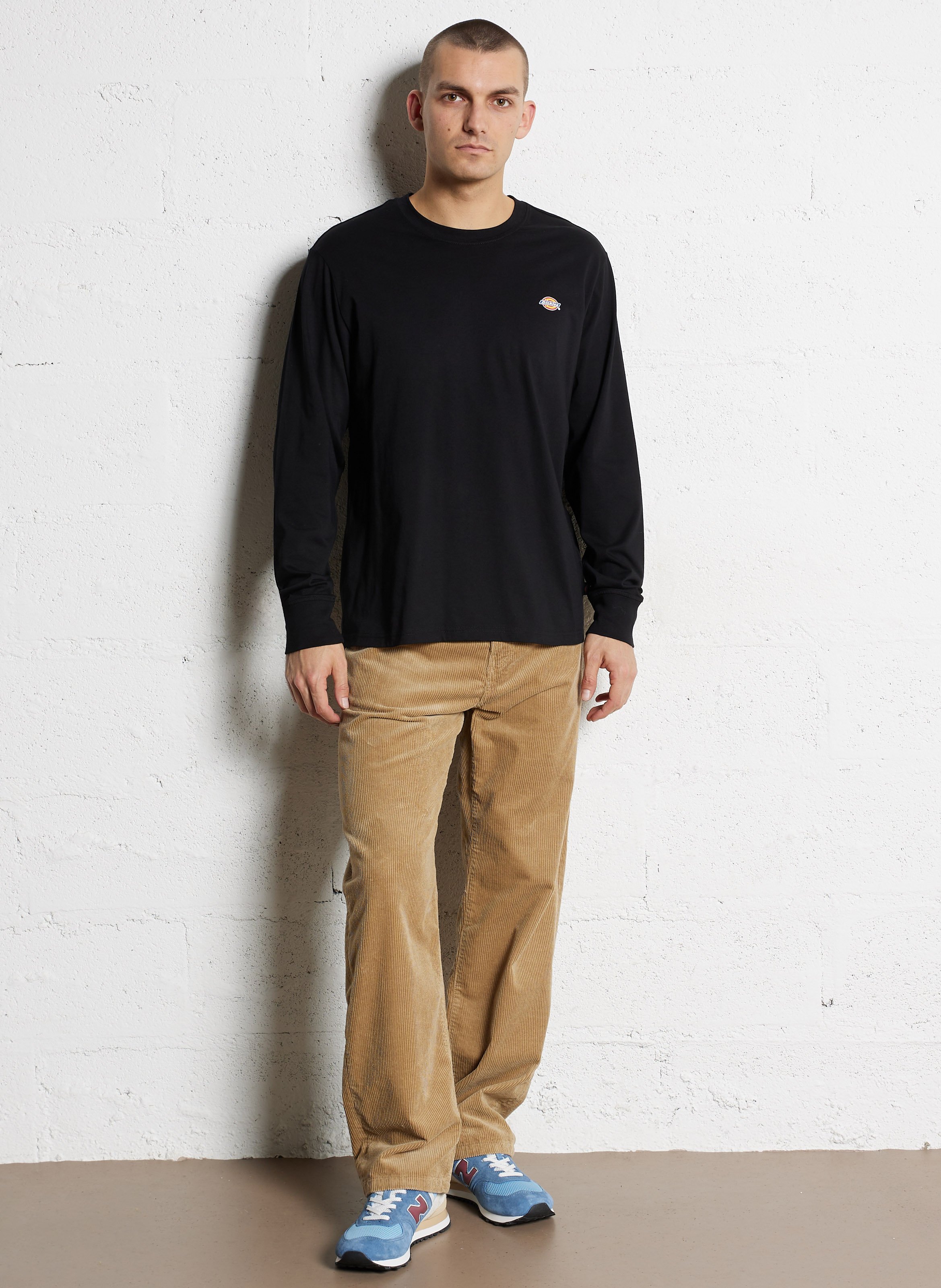 Low-top leather mix sneakers NEW BALANCE Blue