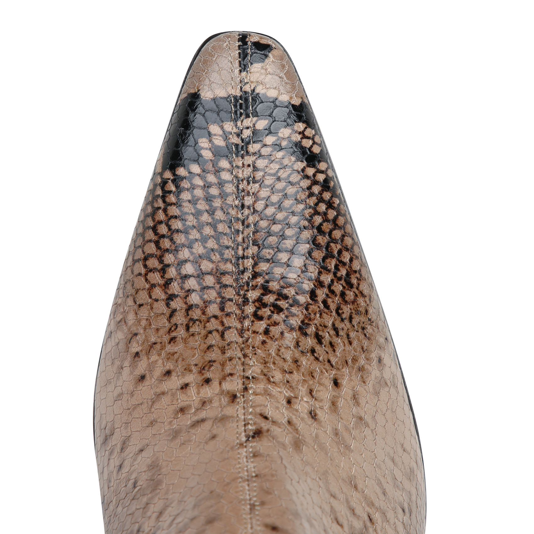 Printed leather ankle boots RIVECOUR Brown