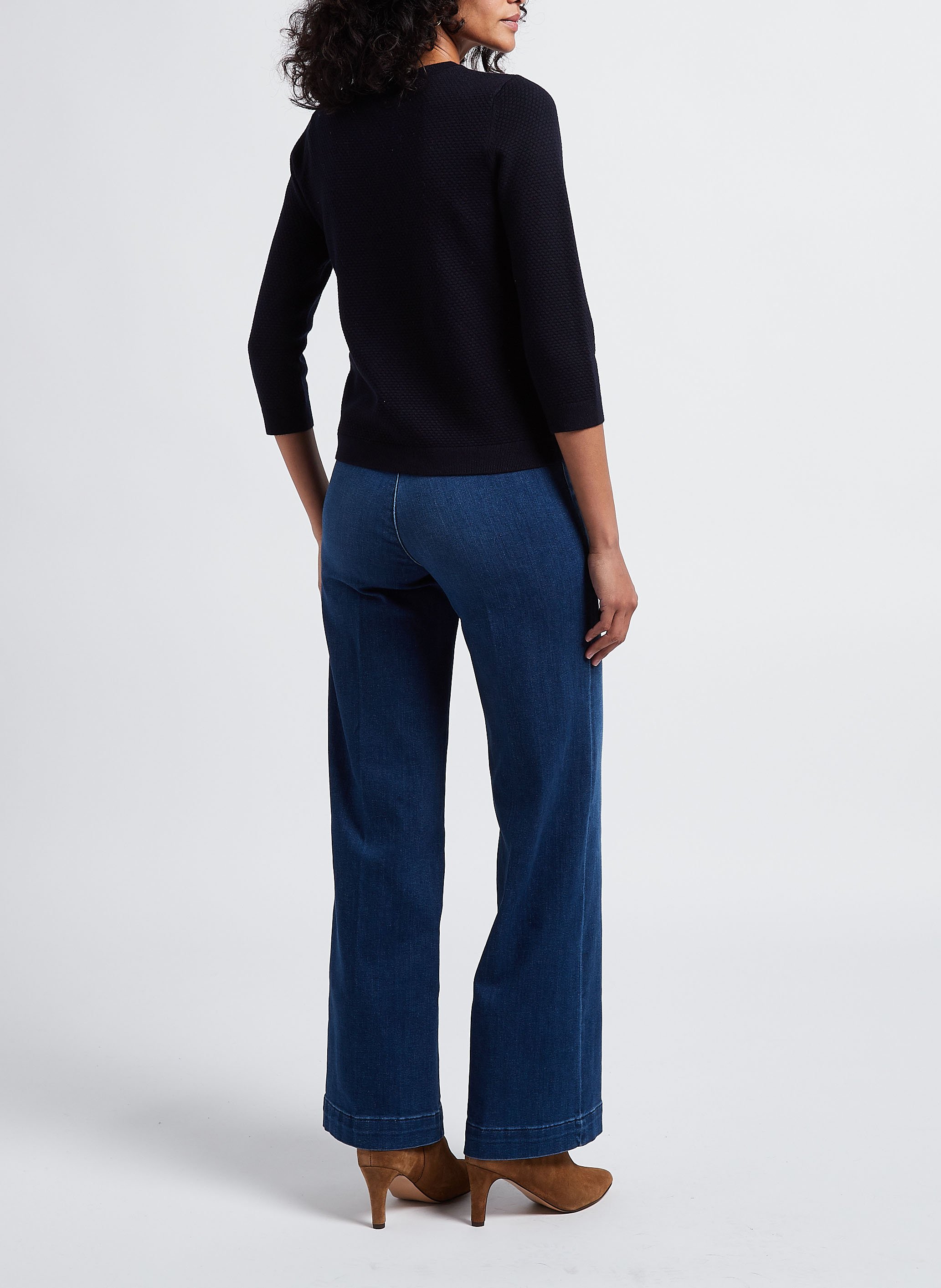 Jean taille haute évasé MAISON 123 Bleu