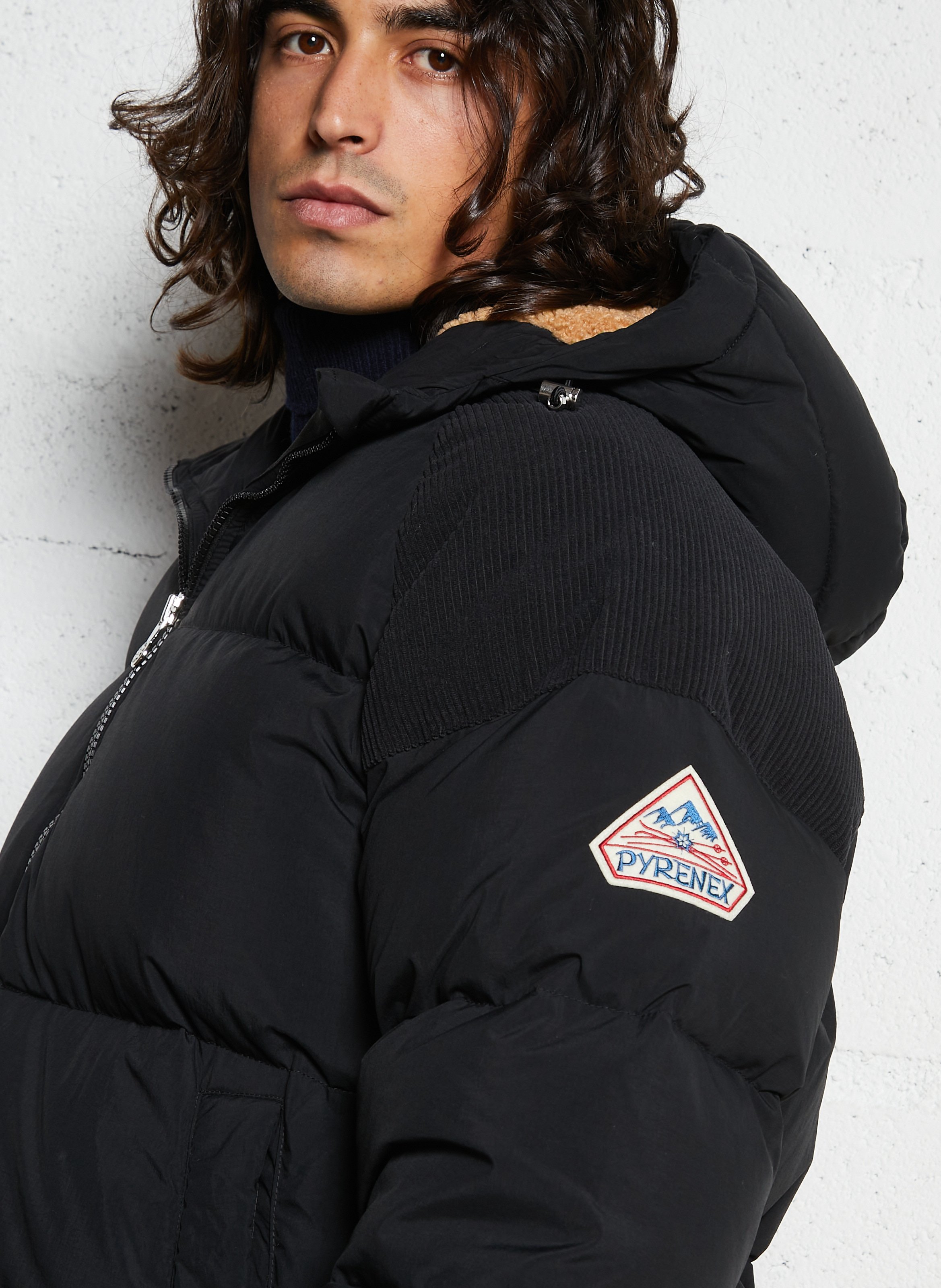 Oversized padded jacket PYRENEX Black