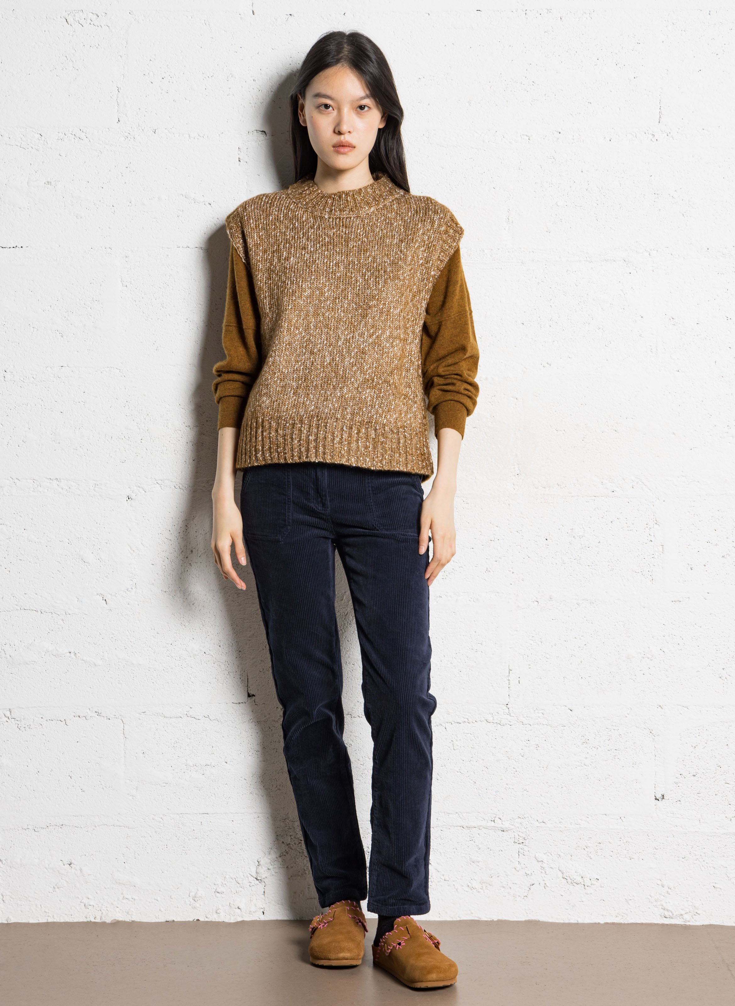 Pantalon chino en coton mélangé MAISON 123 Violet