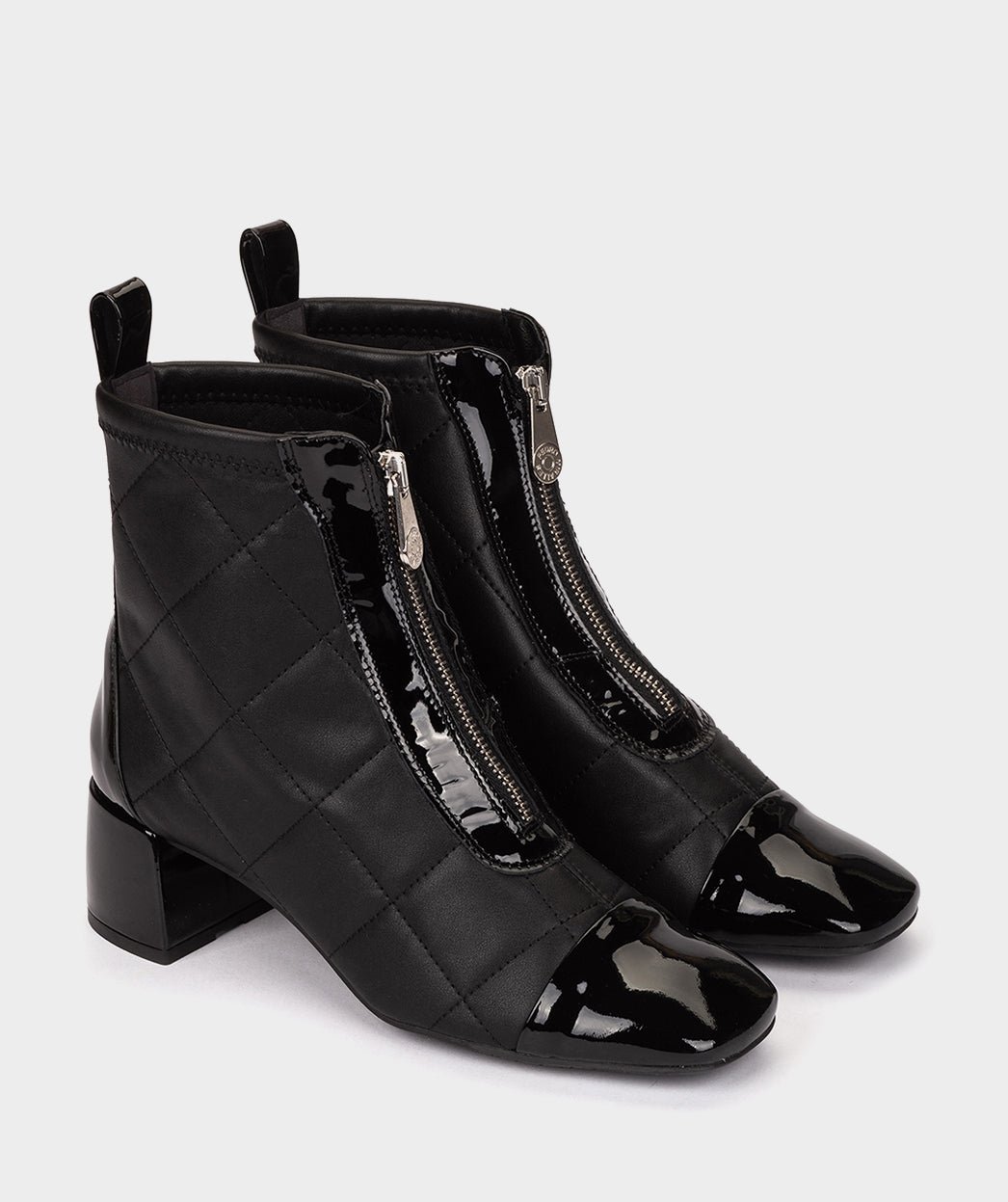 Black Quilted Fabric Ankle Boots PEDRO MIRALLES Black