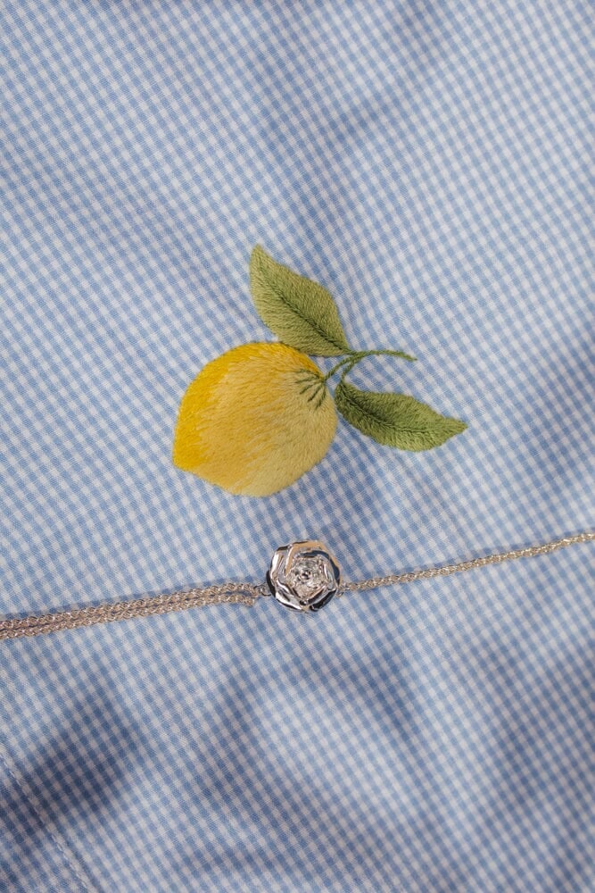 THÉIA - fine gold-plated flower bracelet MONSIEUR SIMONE Silver