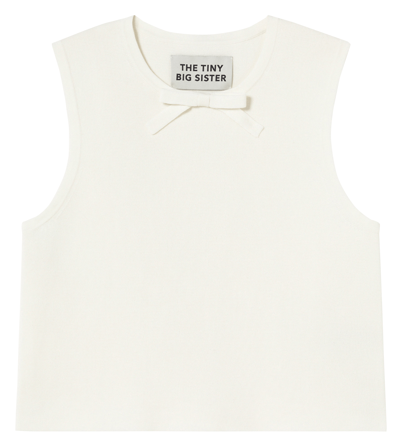 Oversized cotton knit top THE TINY BIG SISTER White