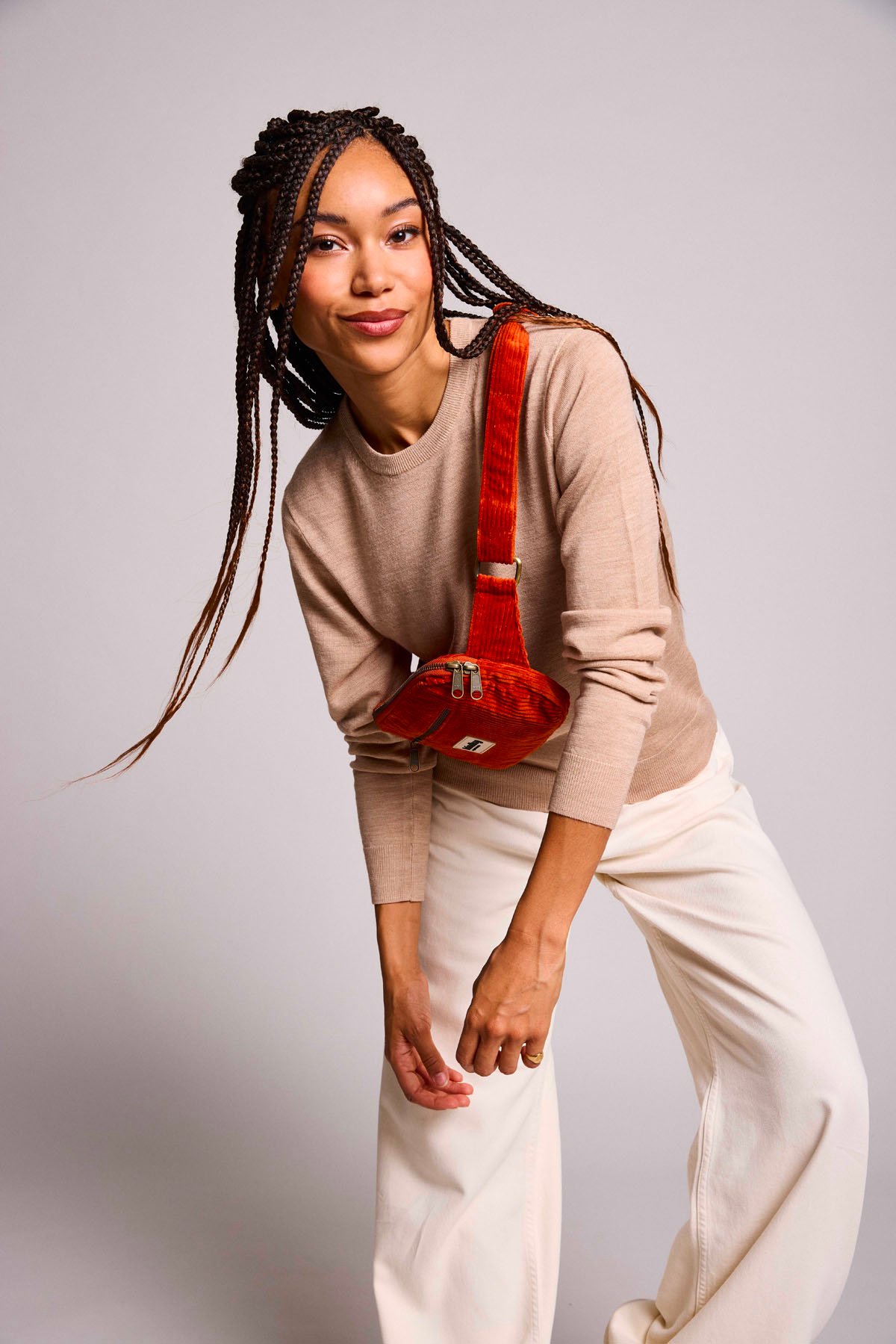 Cotton waist bag HINDBAG Orange