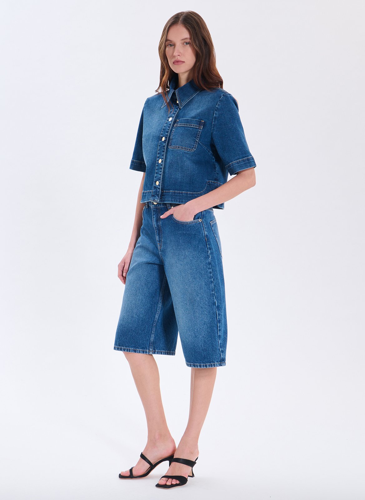 Klassisches Hemd aus Baumwollmischung ZAPA Blau