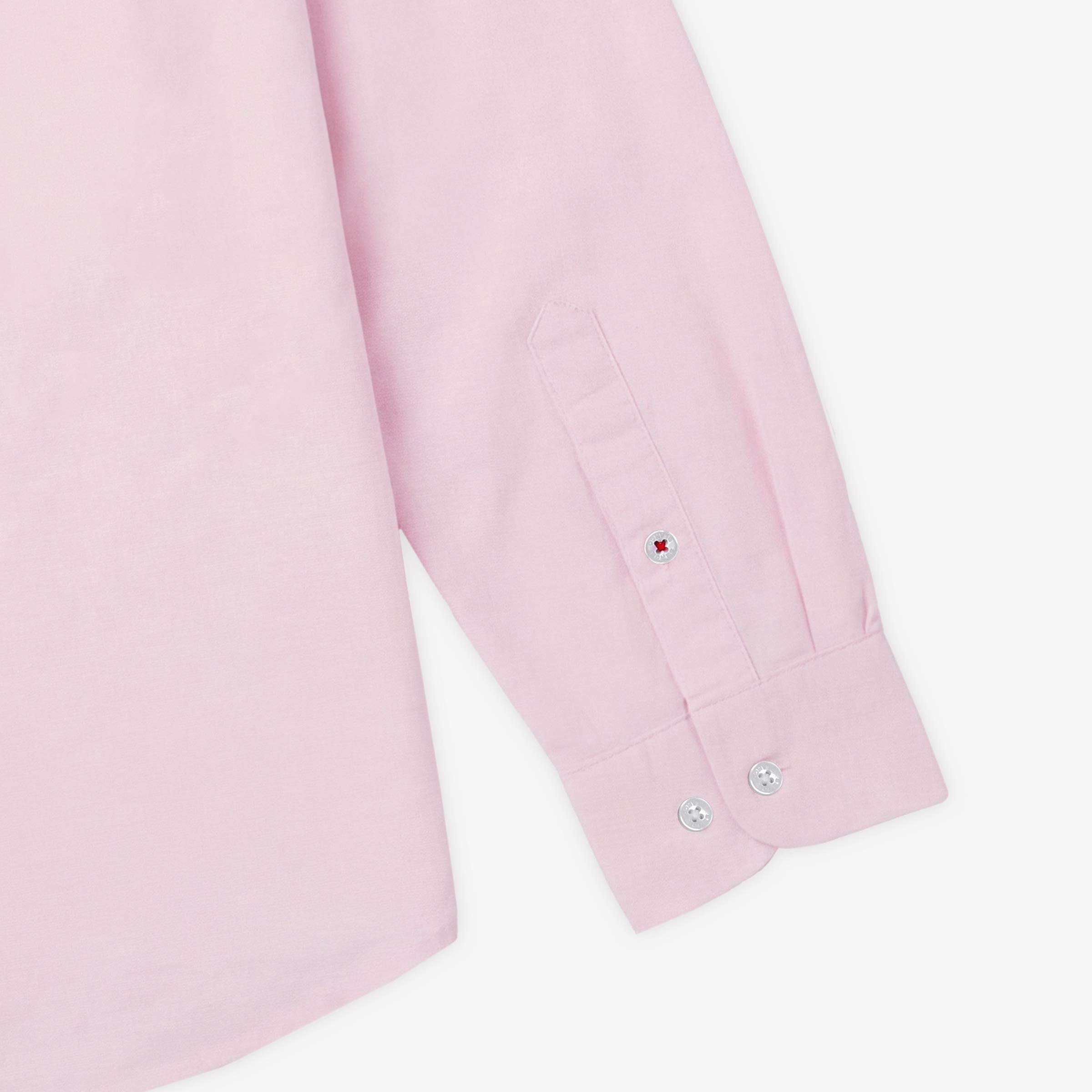 Long-sleeved oxford cotton shirt with tricolor trim SERGE BLANCO Pink