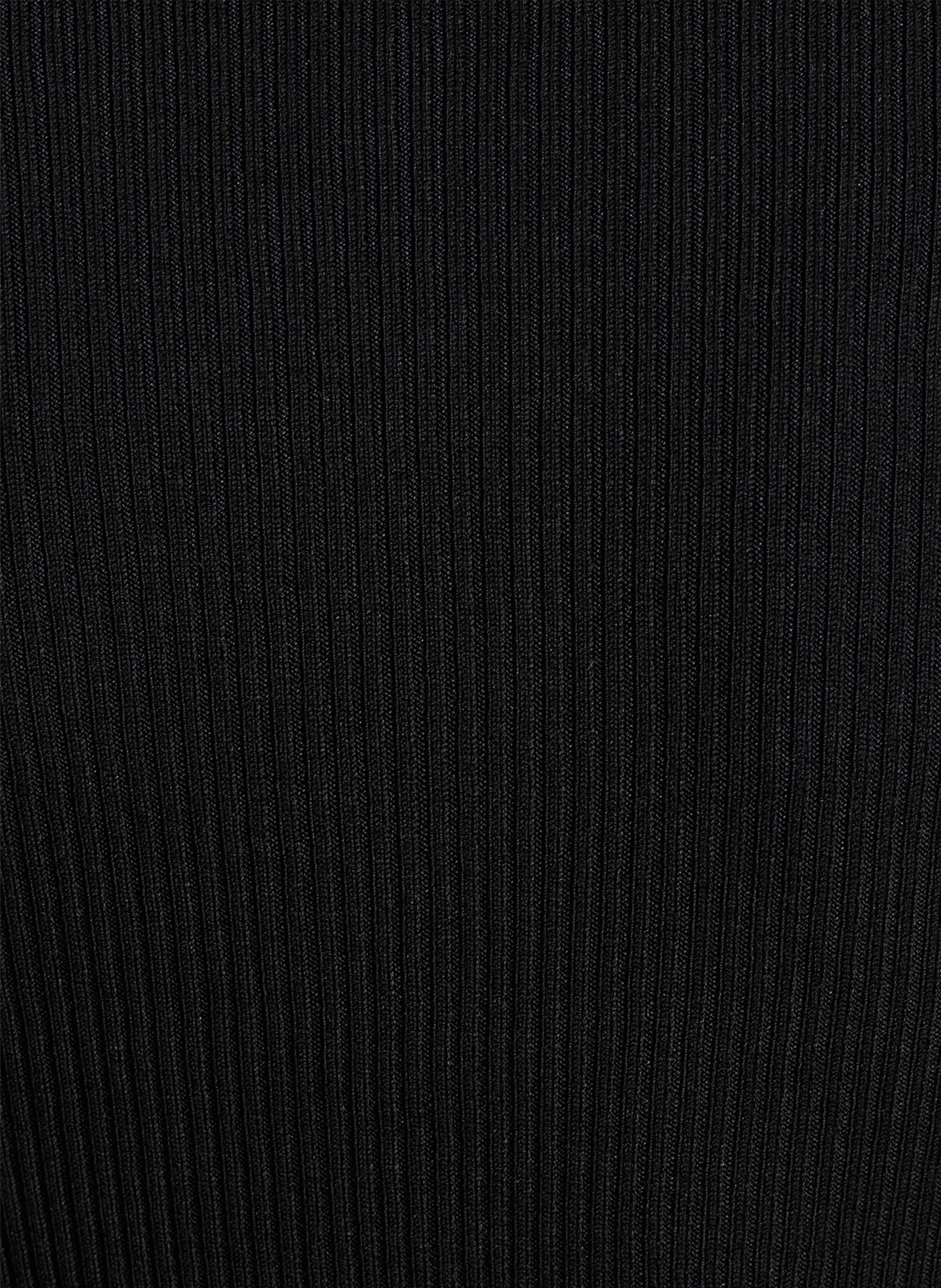 Eng anliegender gerippter Rollkragenpullover LA FEE MARABOUTEE Schwarz