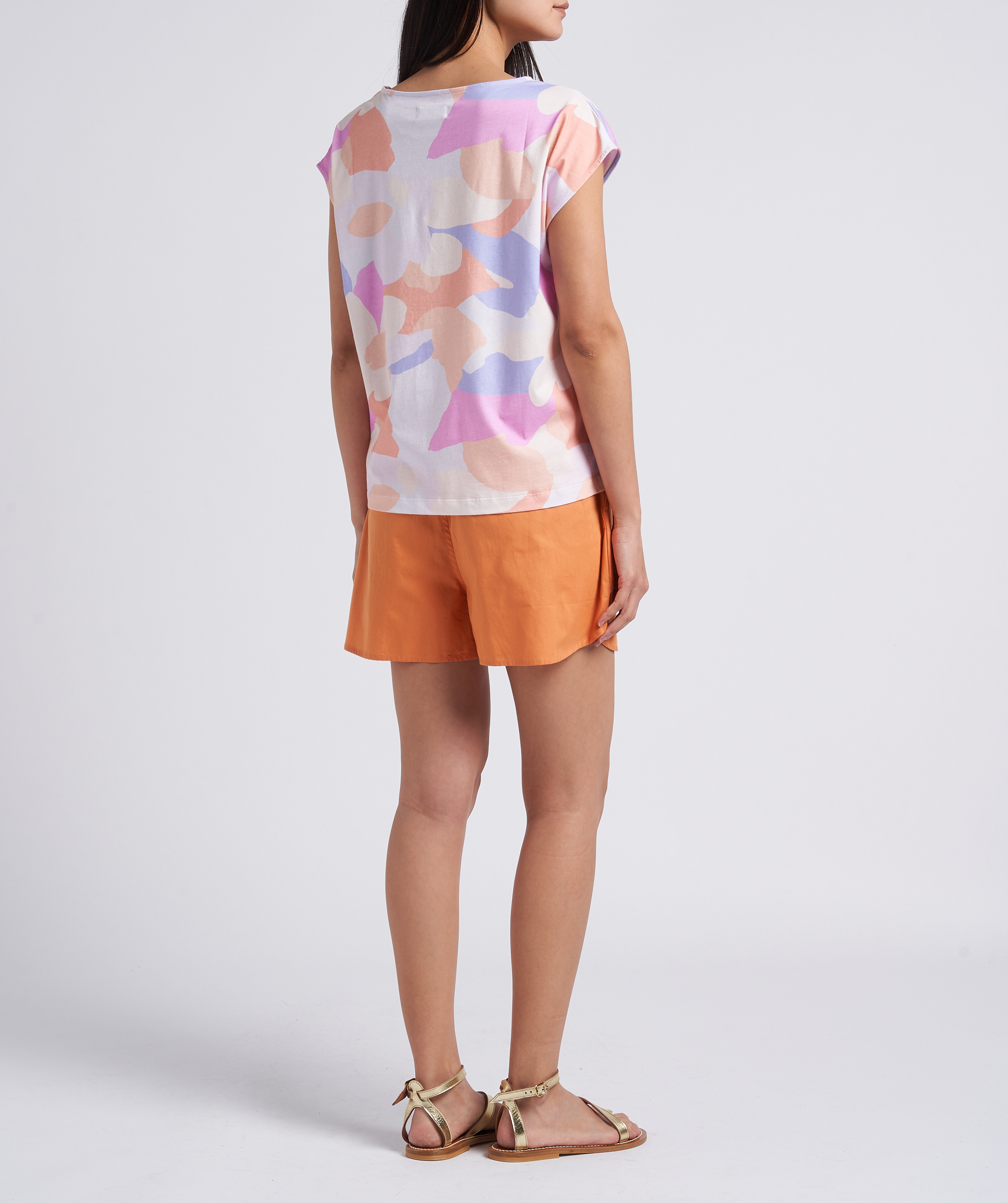 Sandales plates ouvertes à bride en cuir K JACQUES Doré