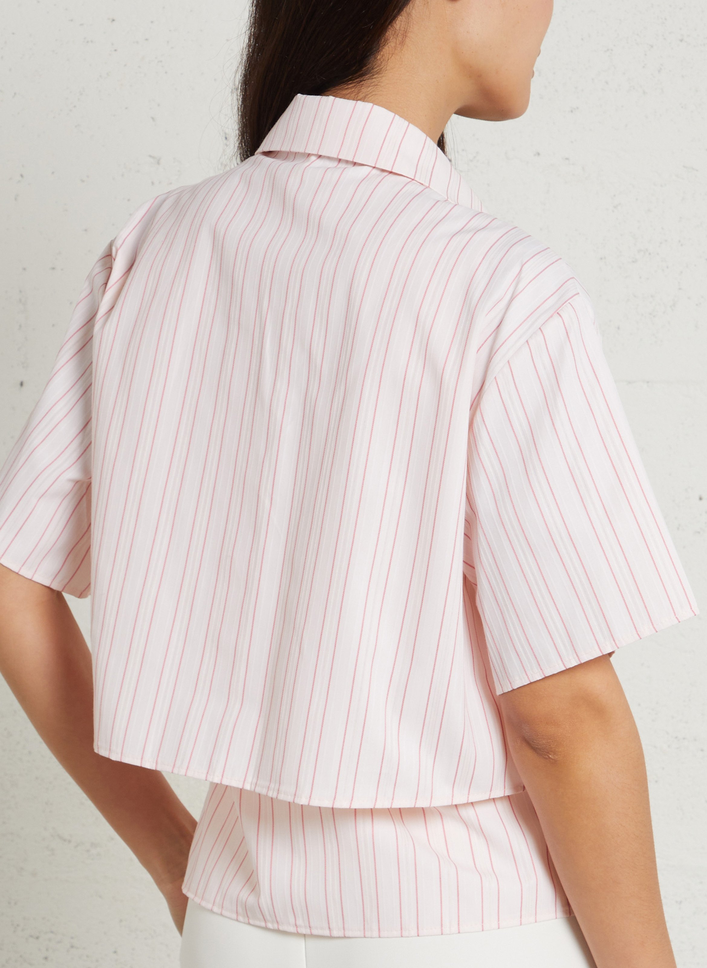 Gestreepte blouse met 3-in-1 borduurwerk IMPERIAL Roze