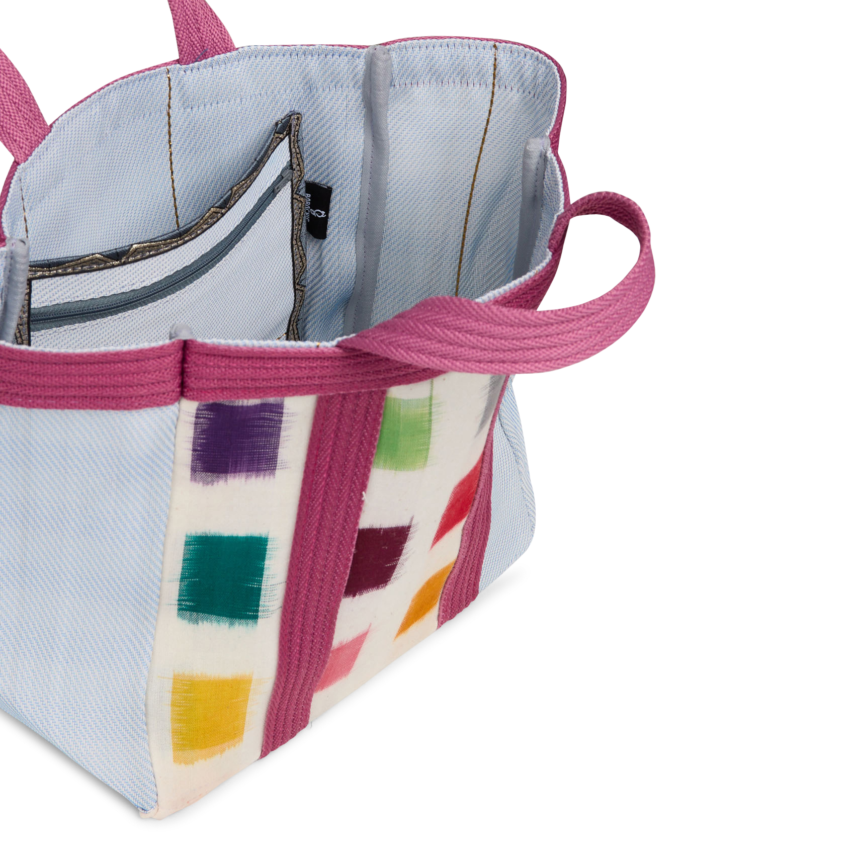 Sac cabas tissé imprimé BABACHIC BAGS Blue