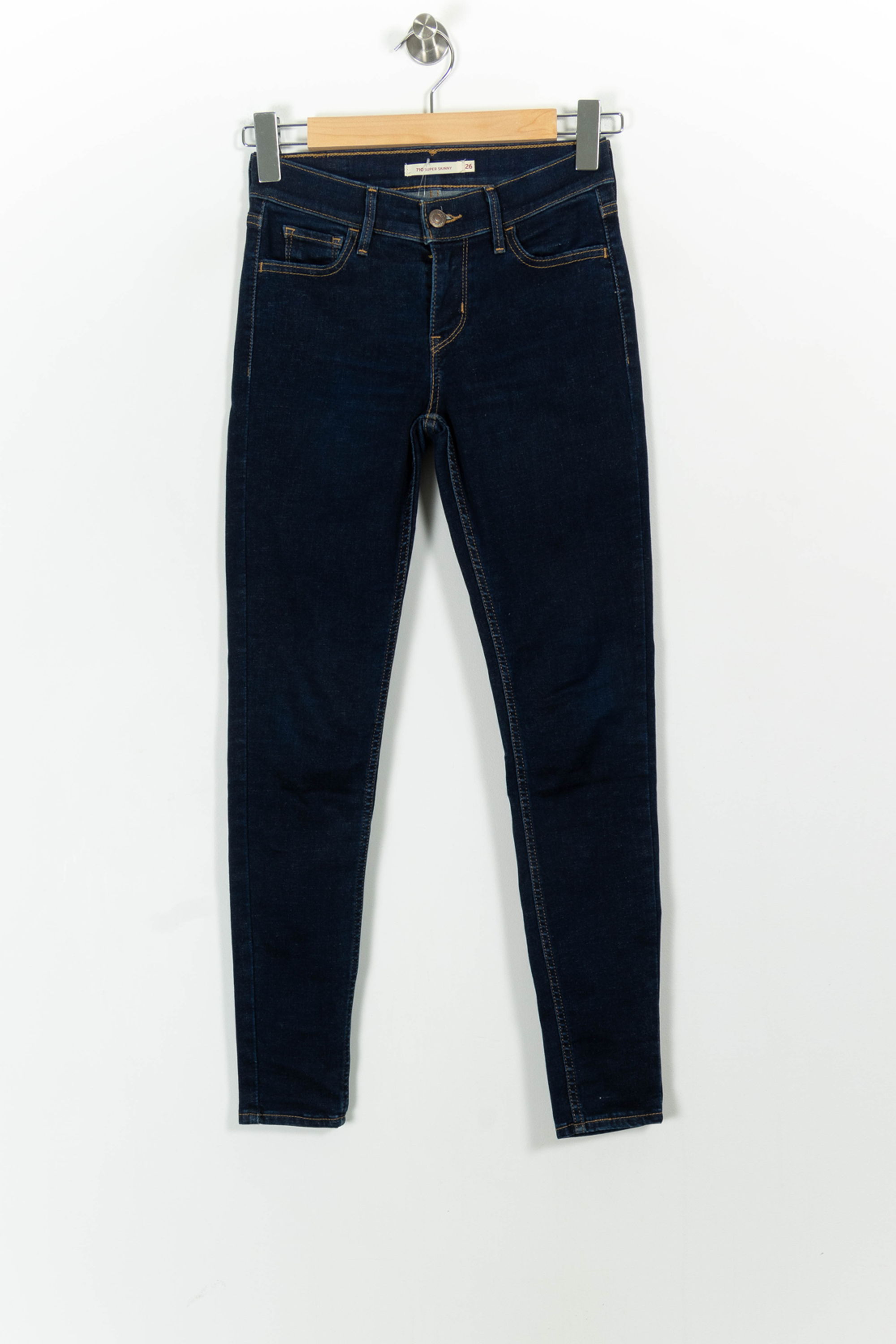Cropped slim jeans with studs LEVI'S - Seconde main Blue