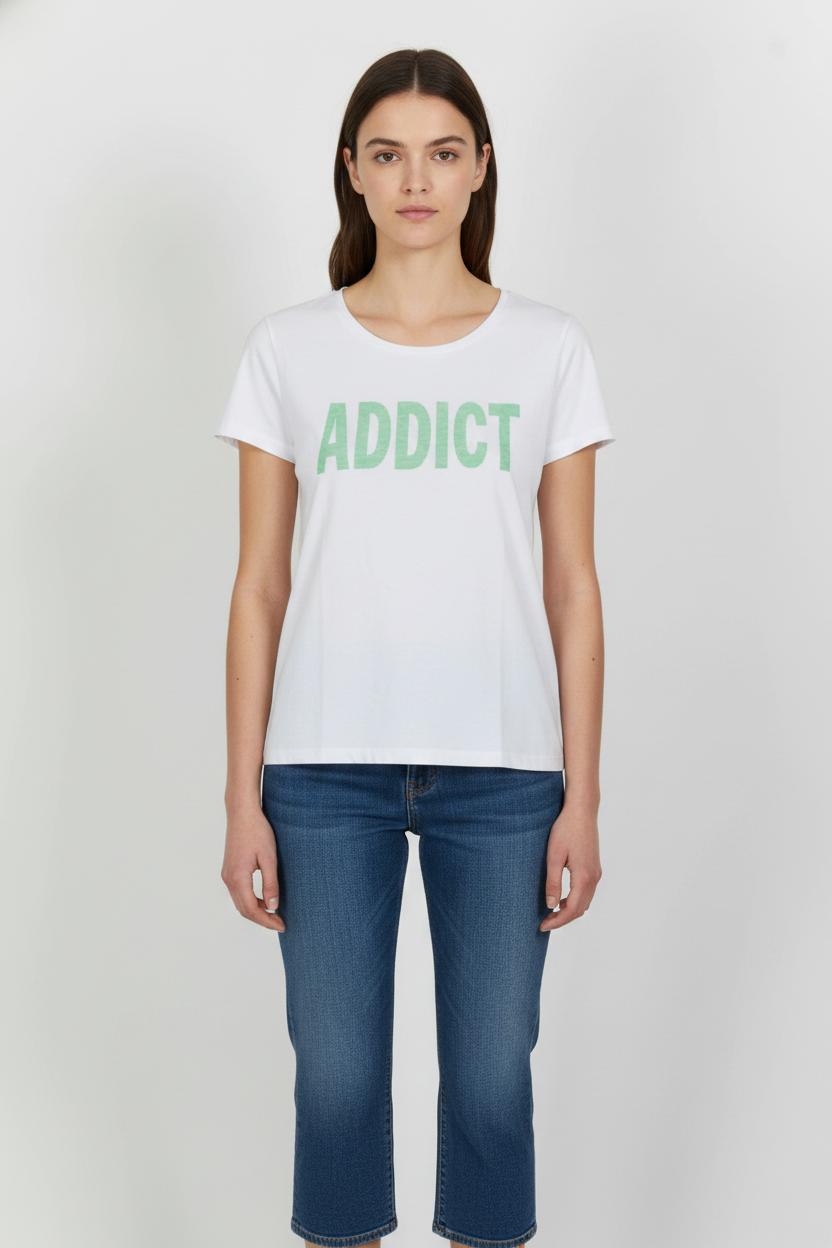 Tommy Badge T-shirt MAJESTIC FILATURES - SECONDE MAIN White