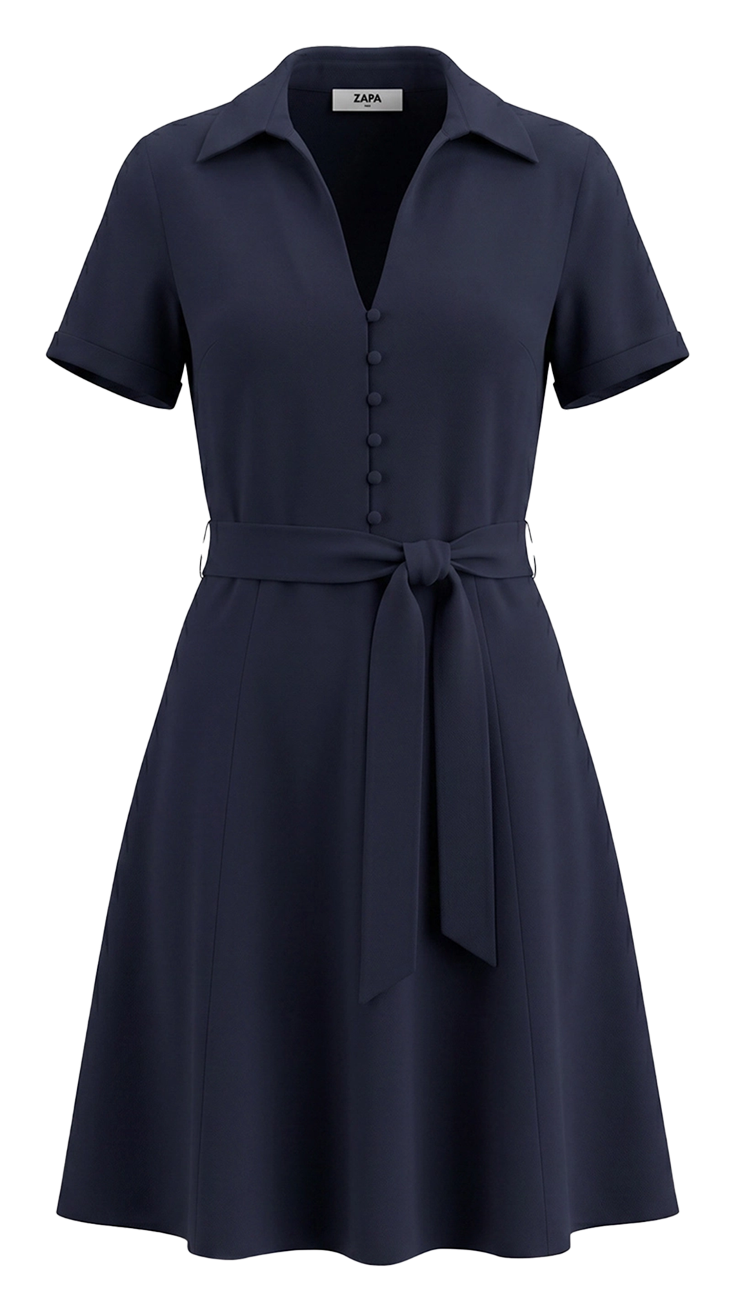 Robe midi col V ZAPA