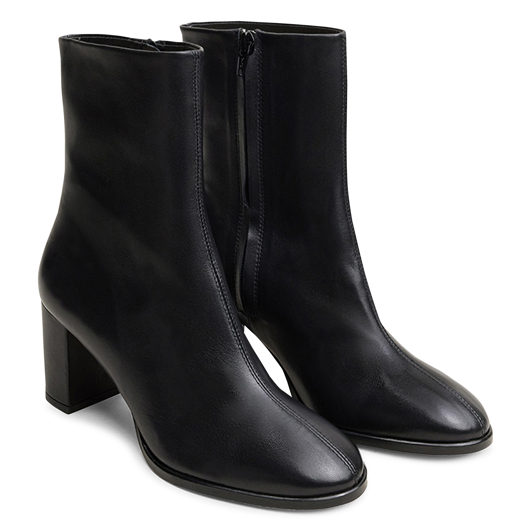 Lederstiefeletten mit Absatz JONAK Schwarz