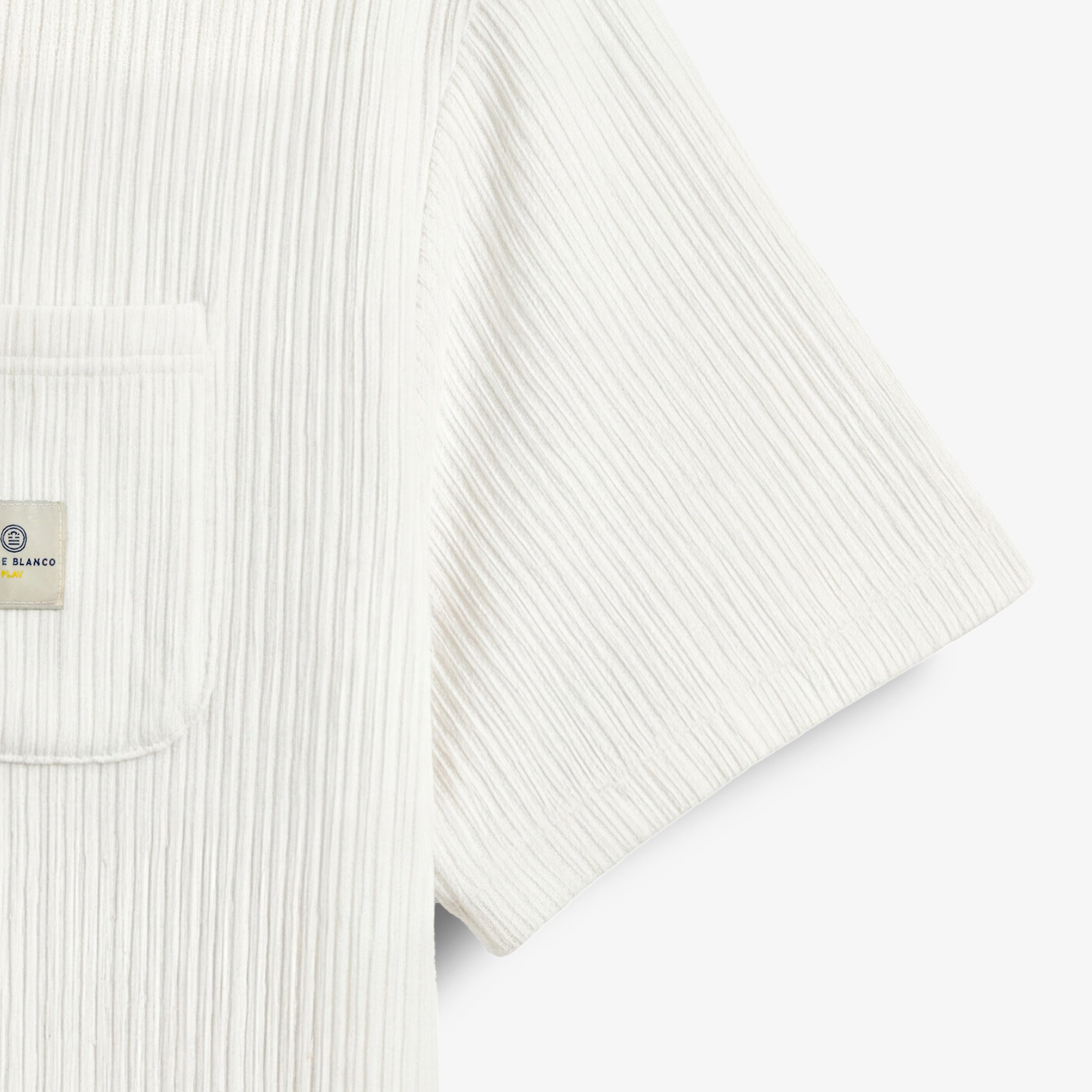 Short-sleeved woven cotton shirt SERGE BLANCO White