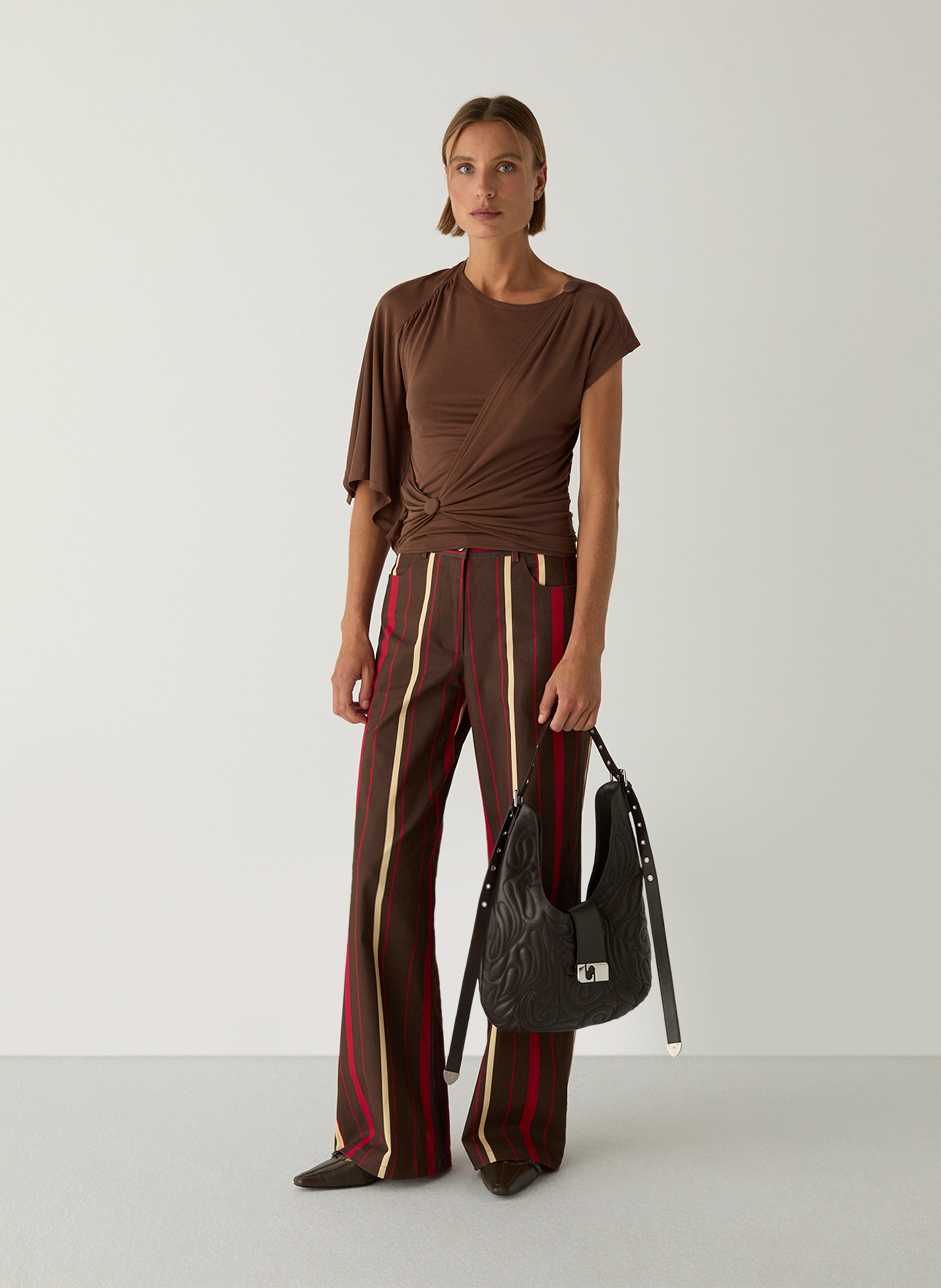Asymmetric Fitted Top LAAGAM Brown