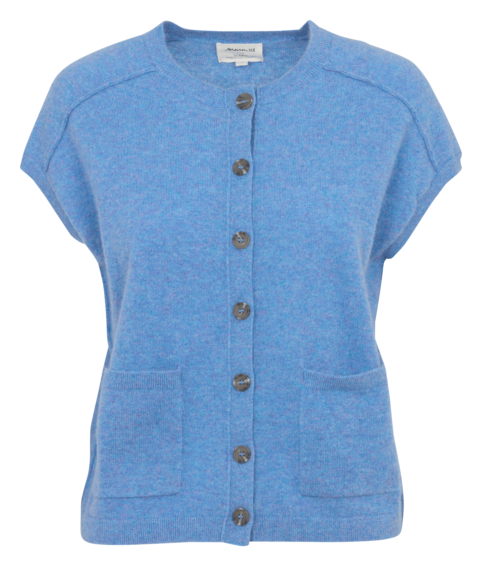 Gilet col rond en cachemire MAISON 123