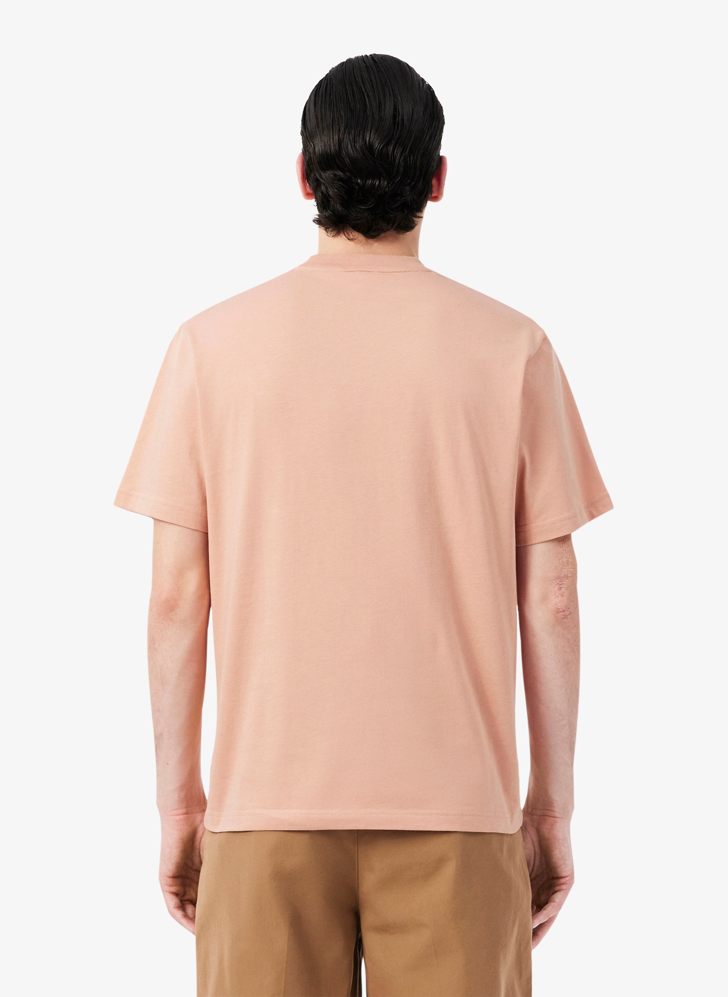 Einfarbiges T-Shirt mit Baumwolllogo LACOSTE Rosa