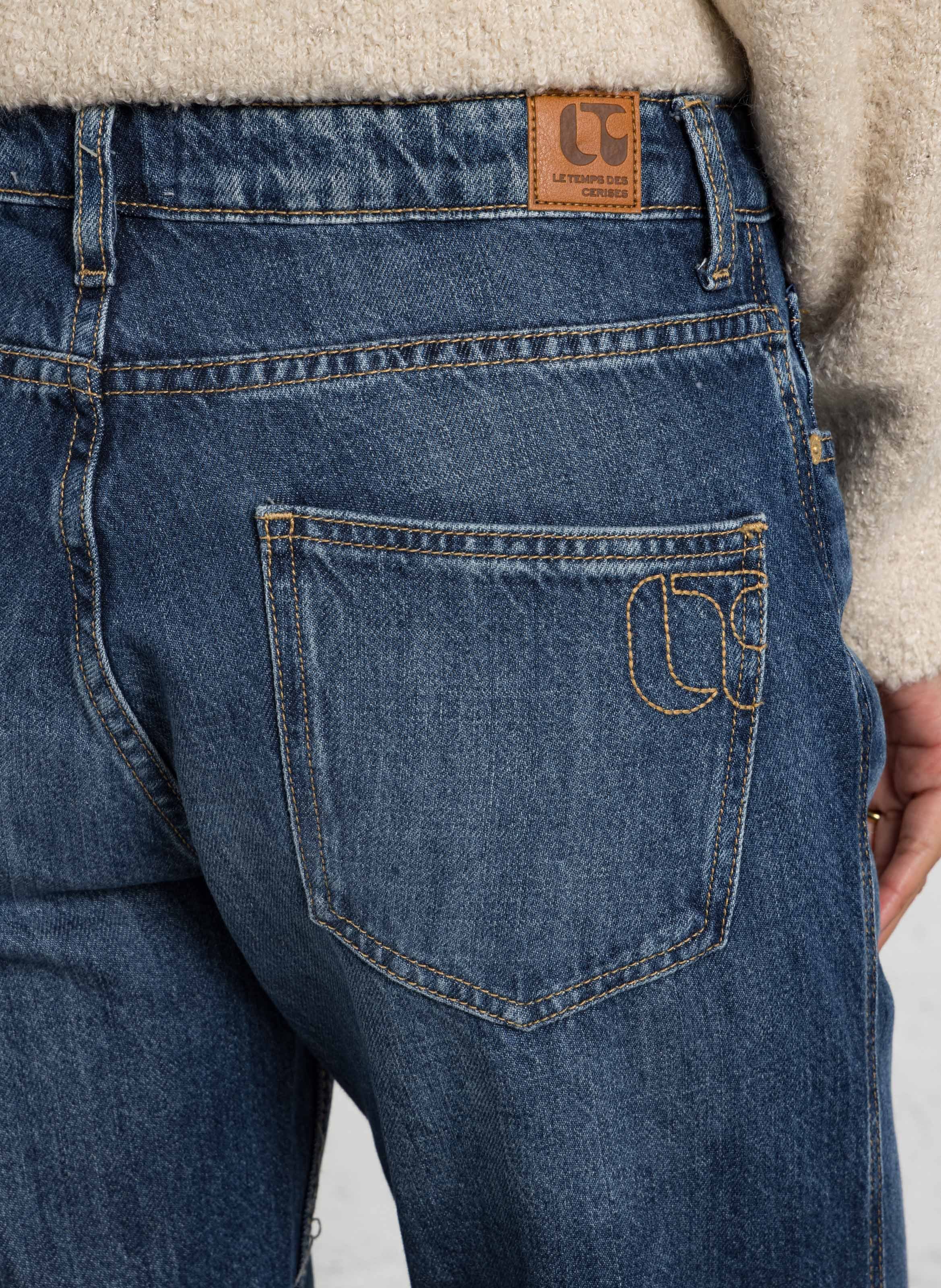 Straight Cut Jeans aus Baumwoll-Mix LE TEMPS DES CERISES Blau