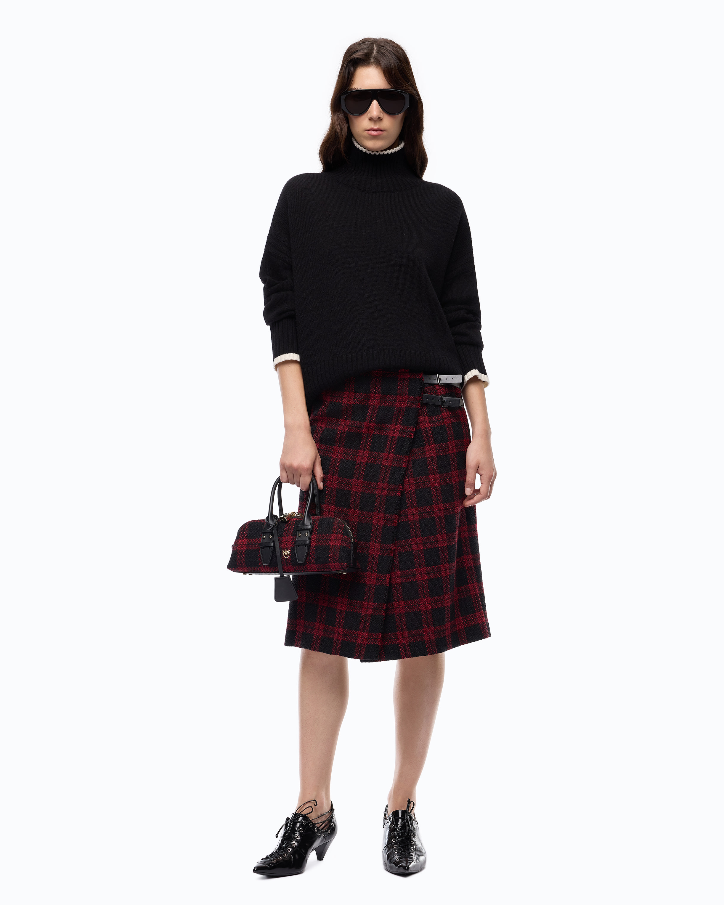 Wool and cashmere turtleneck sweater PINKO Black