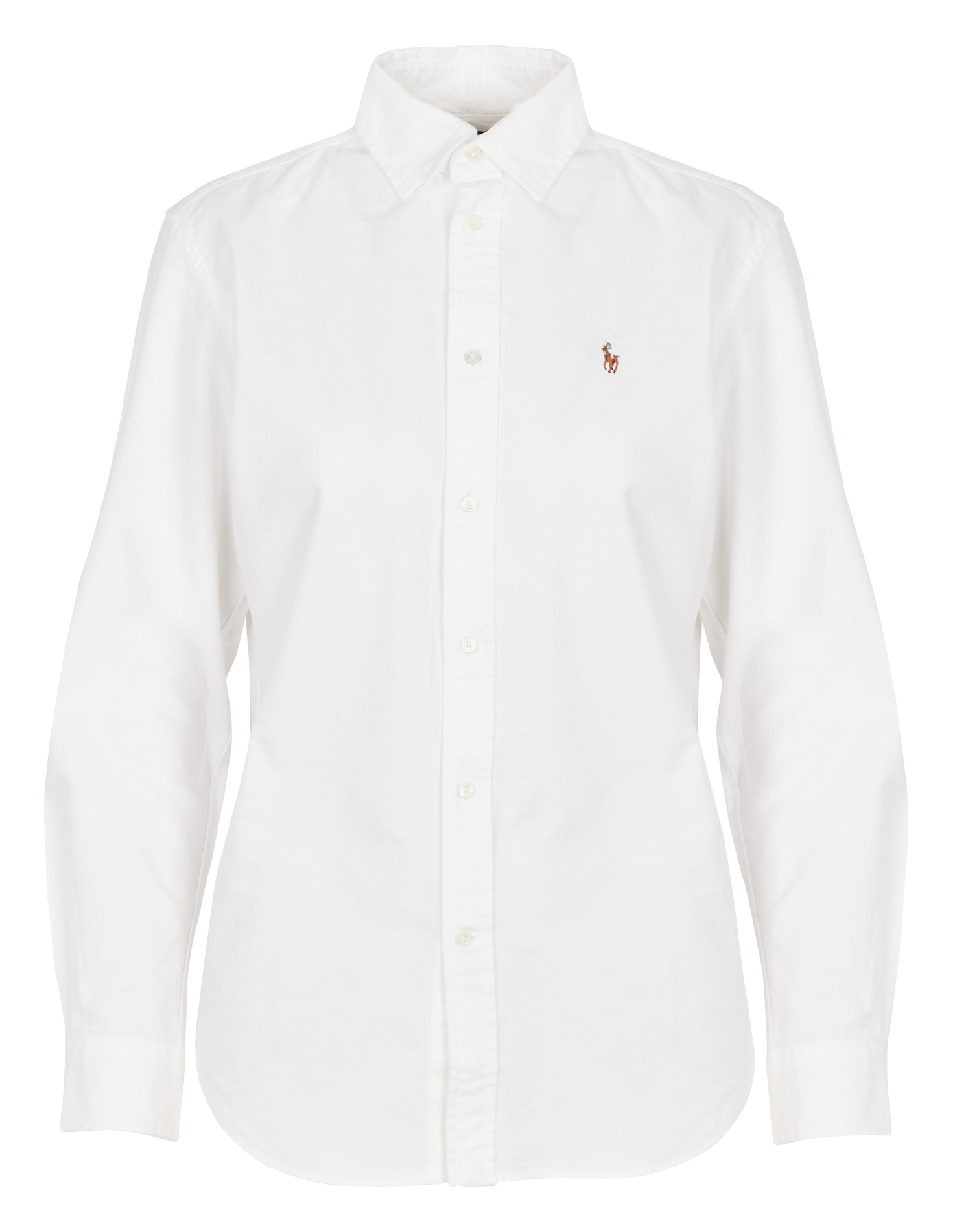 Chemise col classique rayée en coton POLO RALPH LAUREN Blanc