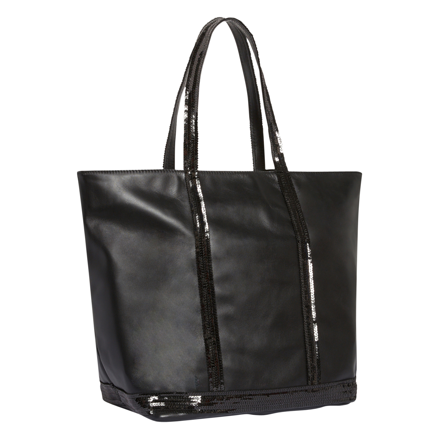Calfskin leather tote bag VANESSA BRUNO Black