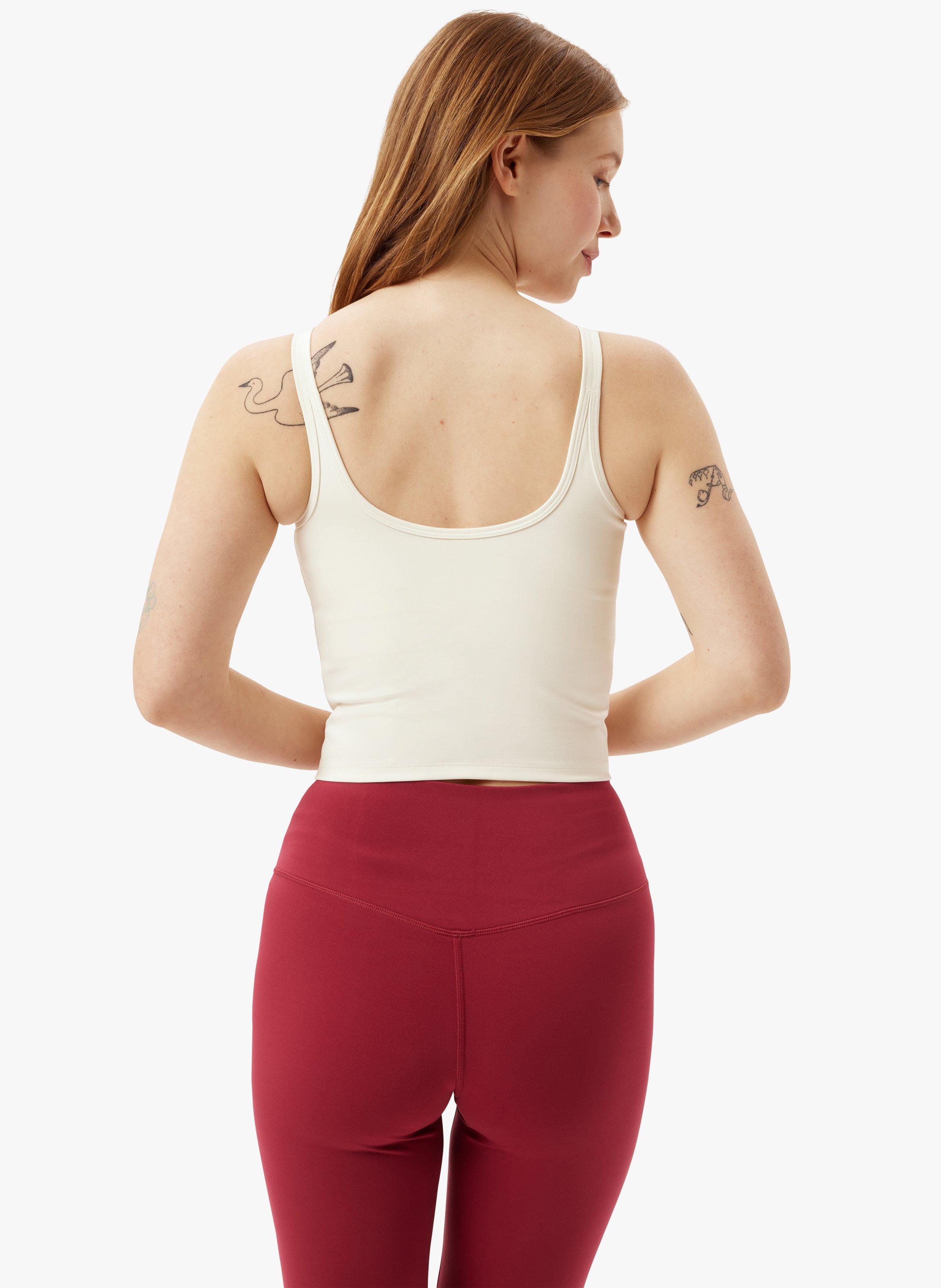 Kurzes Tanktop mit quadratischem Ausschnitt GIRLFRIEND COLLECTIVE Weiss