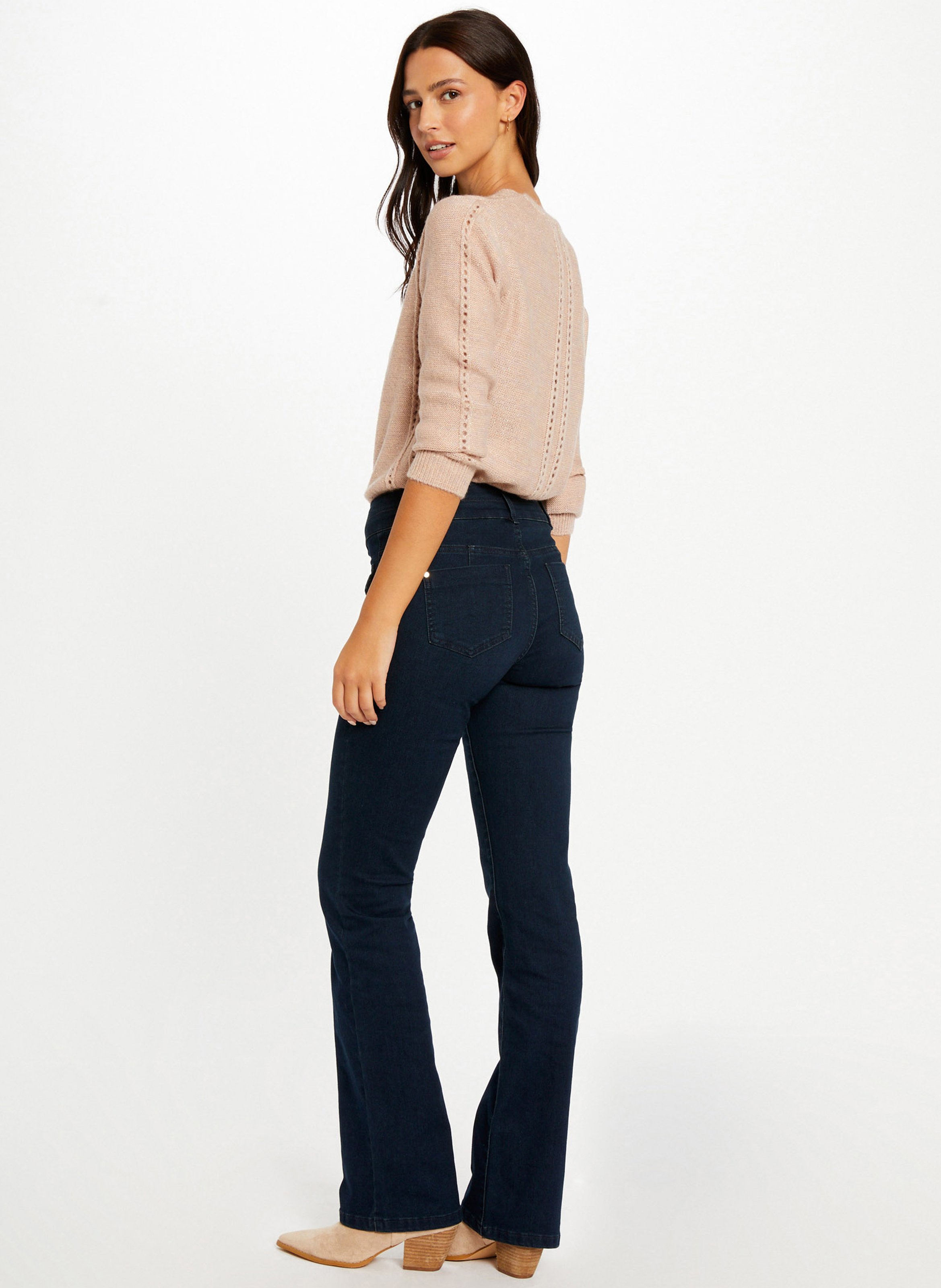 Jean bootcut en coton mélangé MORGAN Bleu