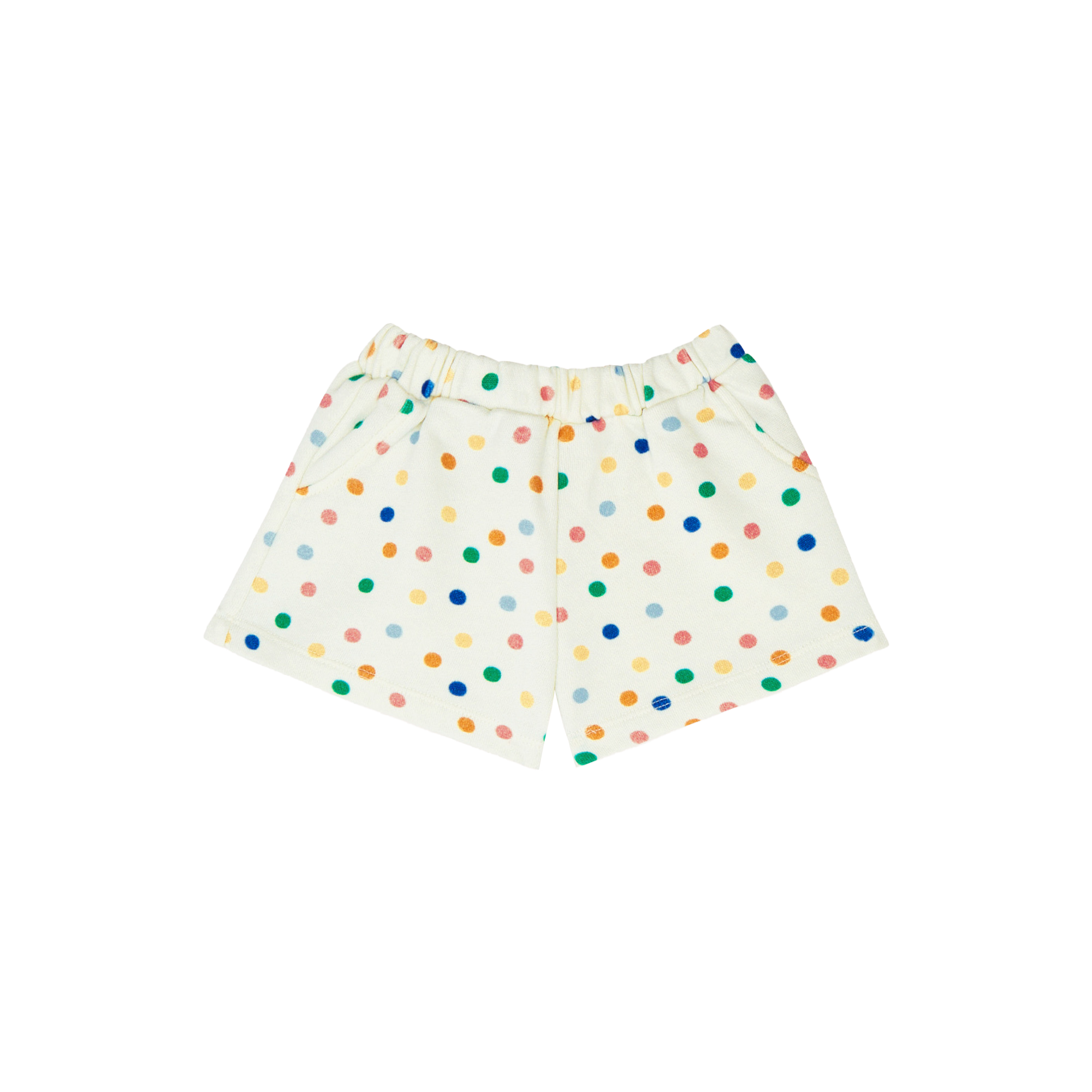 Short en coton bio à pois THE CAMPAMENTO Blanc