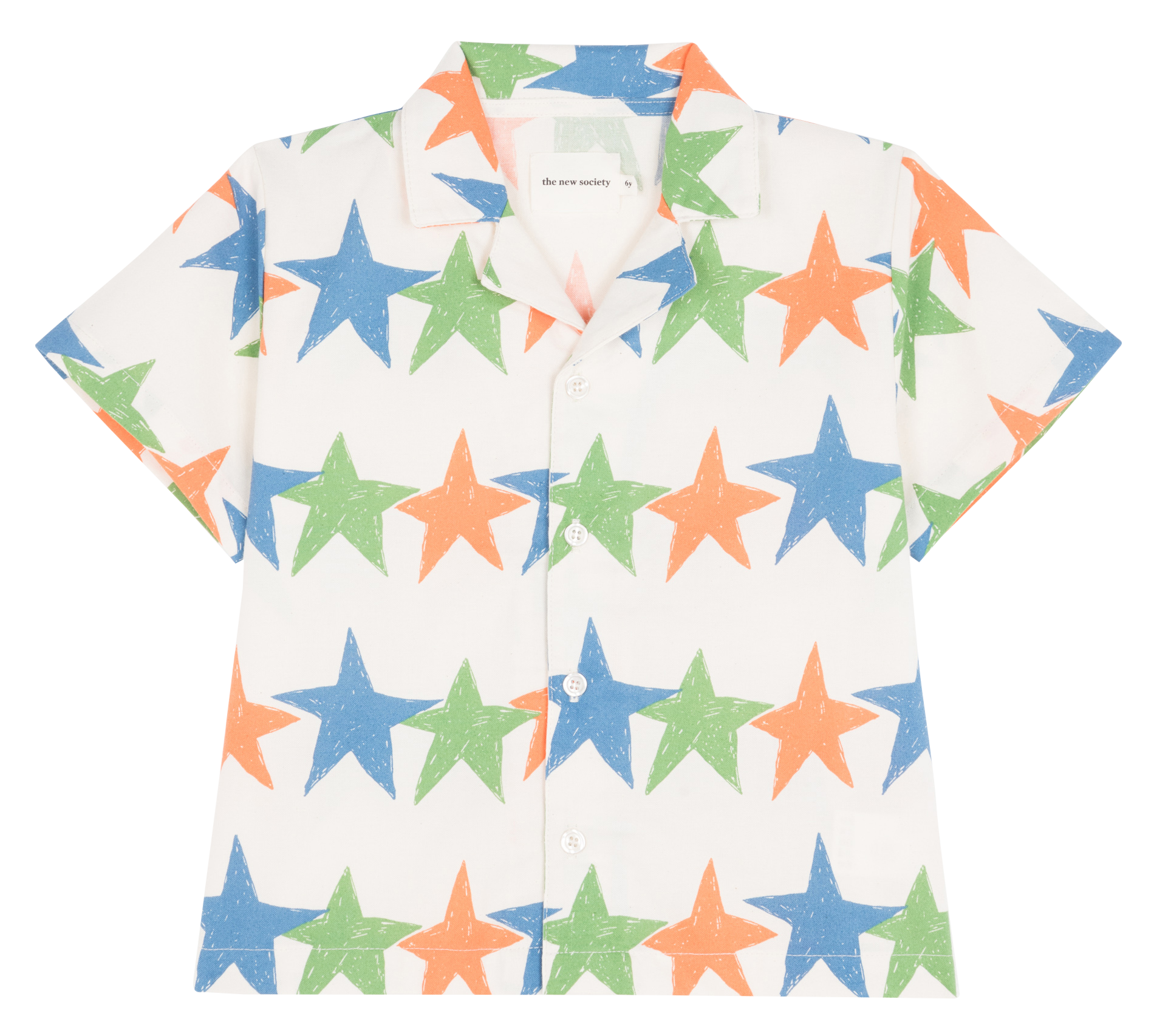 Kurzarmhemd mit bedrucktem Baumwolle THE NEW SOCIETY Mehrfarbig