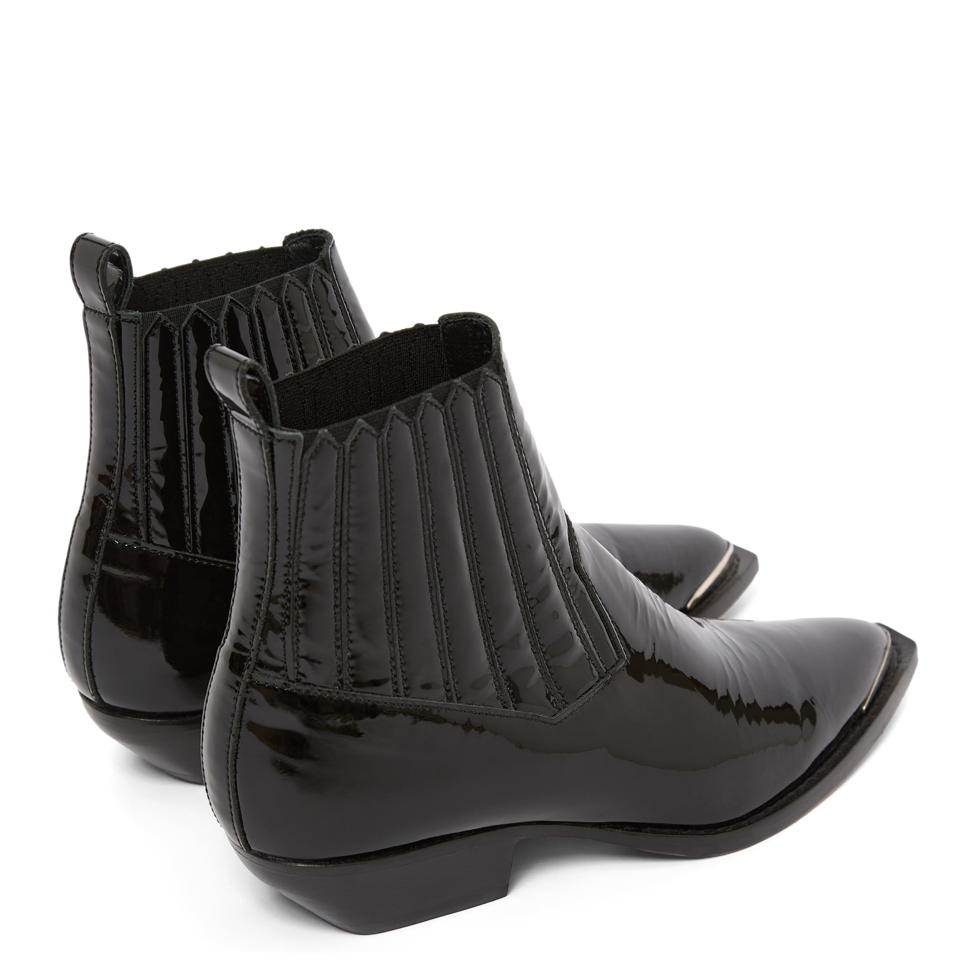 Bianca leather ankle boots Black