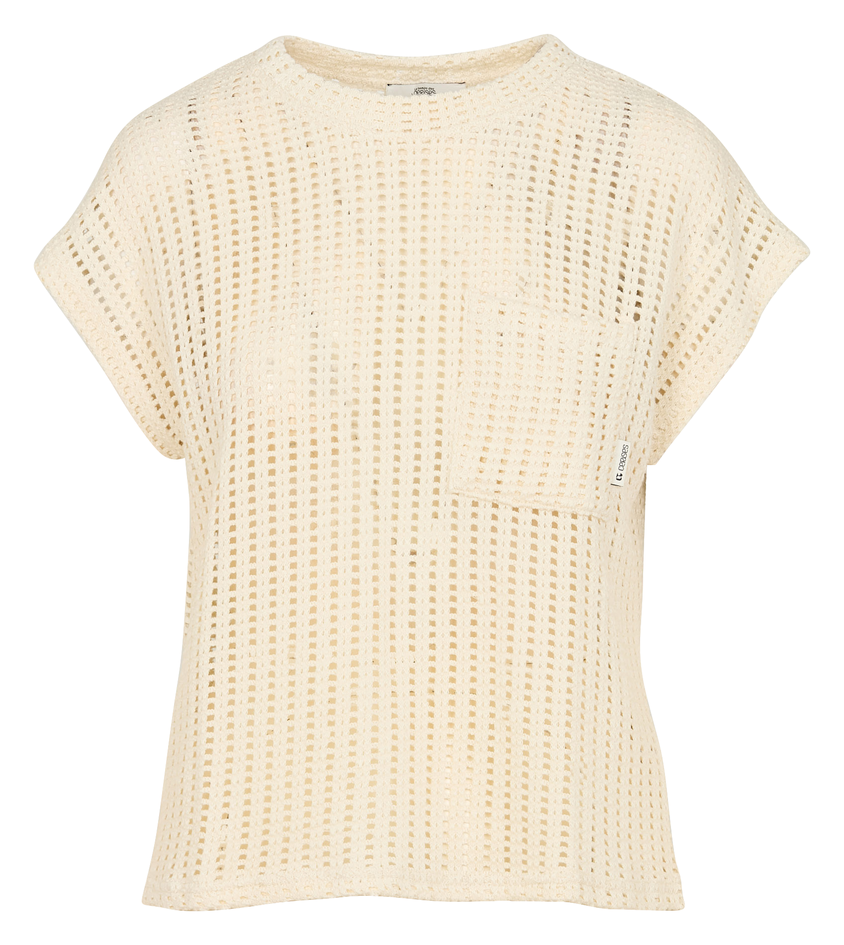 Oversized round-neck cotton T-shirt LE TEMPS DES CERISES White