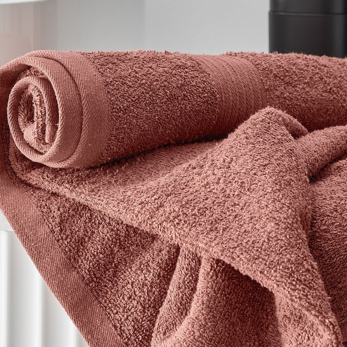 Plain cotton bath towel TODAY LINGE DE MAISON Red