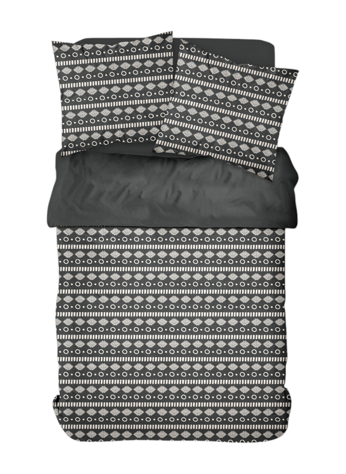 Printed cotton bed set TODAY LINGE DE MAISON Black