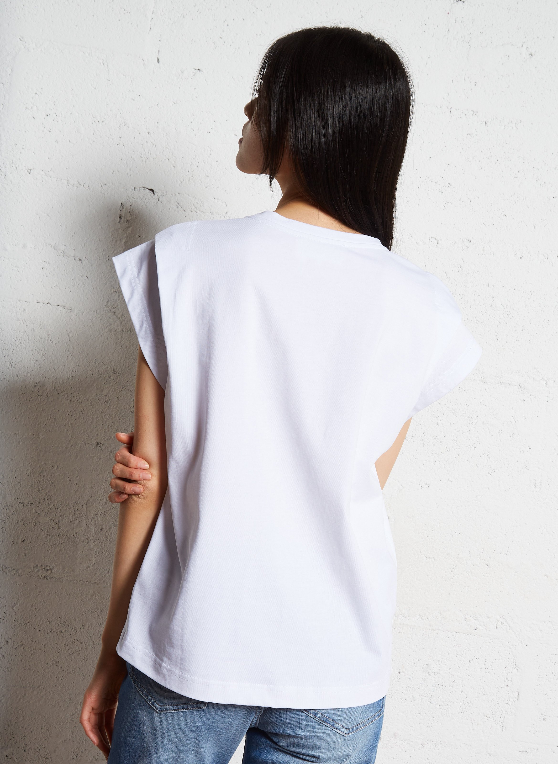 Straight cotton T-shirt BA&SH White