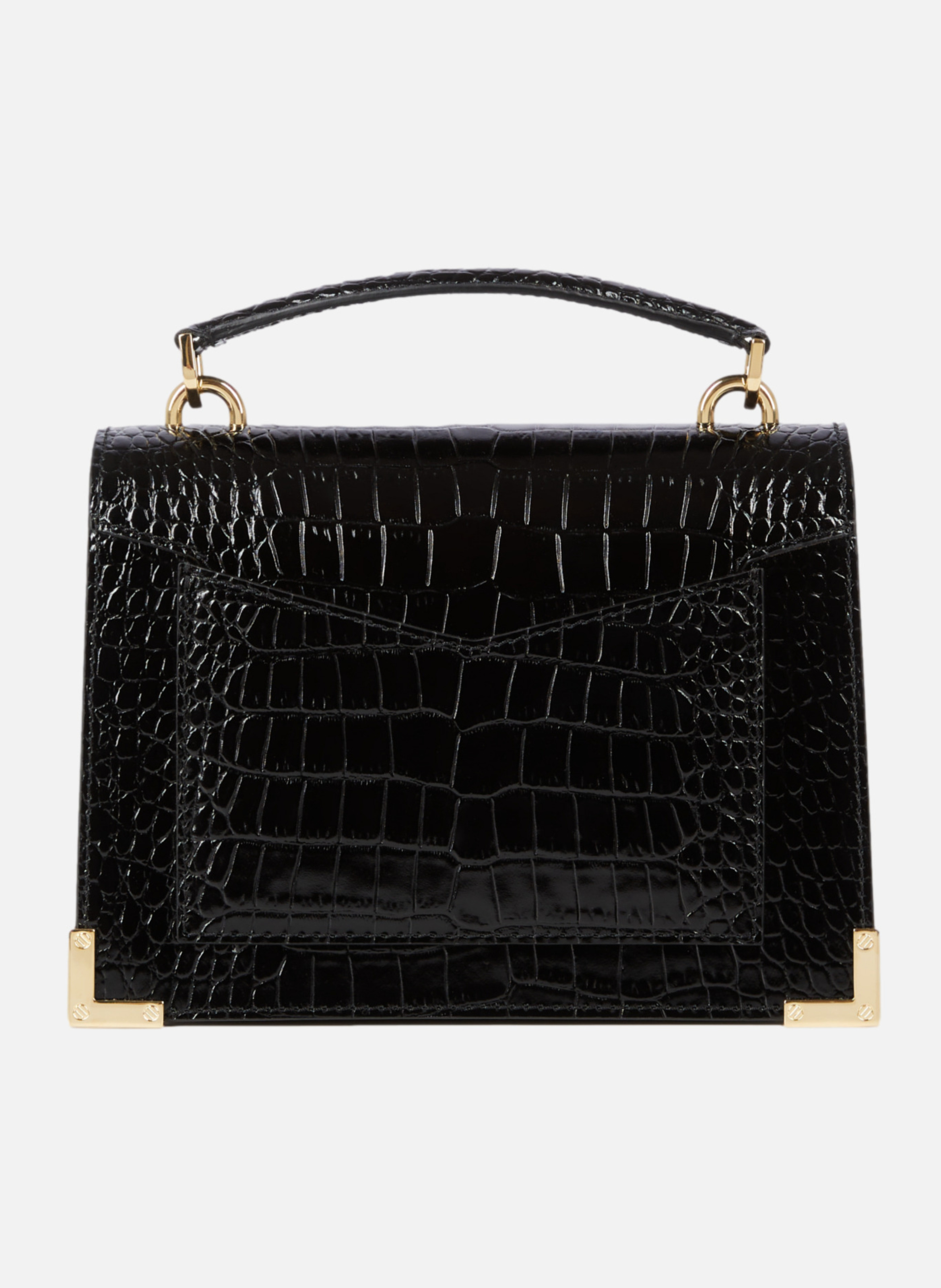 Emily small crocodile-effect leather bag THE KOOPLES Black