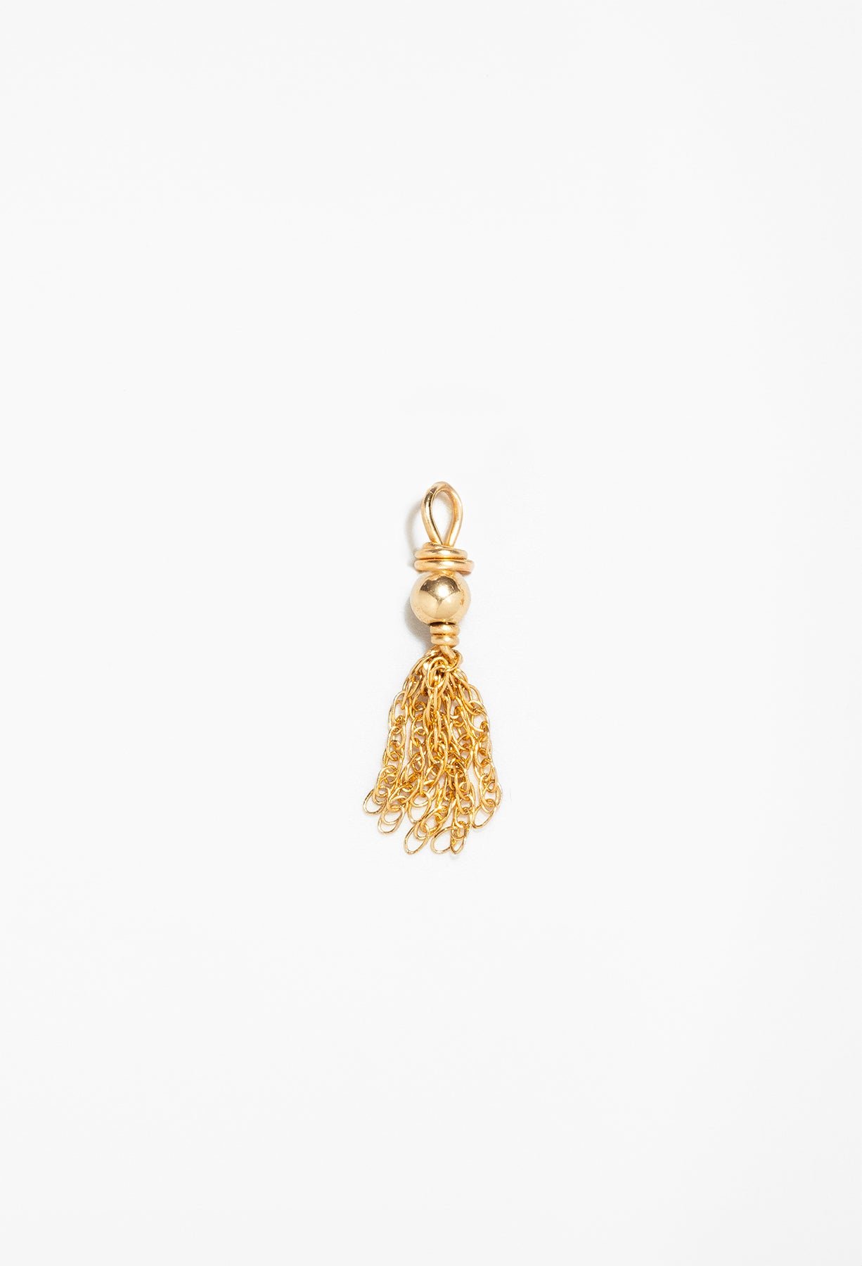 Gold pom-pom charm pendant YAY Golden