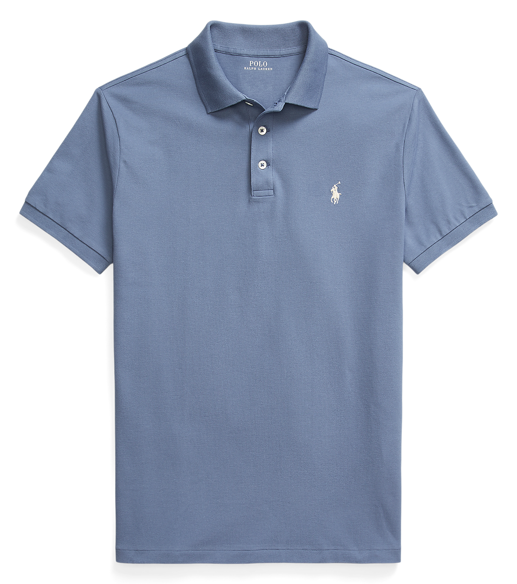 Polo manches courtes uni à broderie logo POLO RALPH LAUREN Bleu