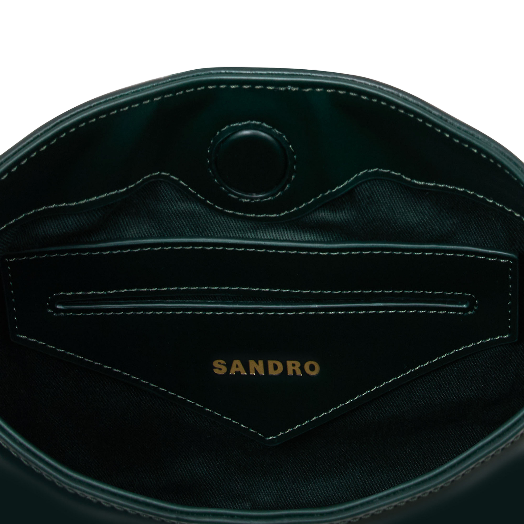 Sac en cuir lisse SANDRO Vert