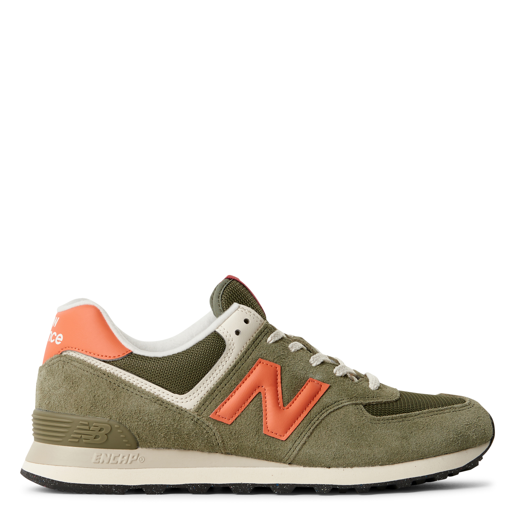 Low-top leather mix sneakers NEW BALANCE Green