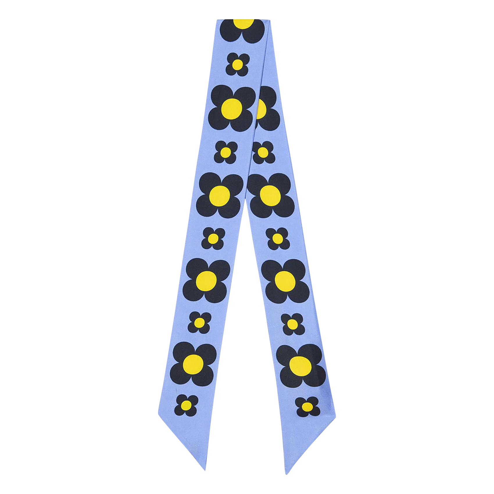 Dunne, zijden foulard met print TARA JARMON Blauw