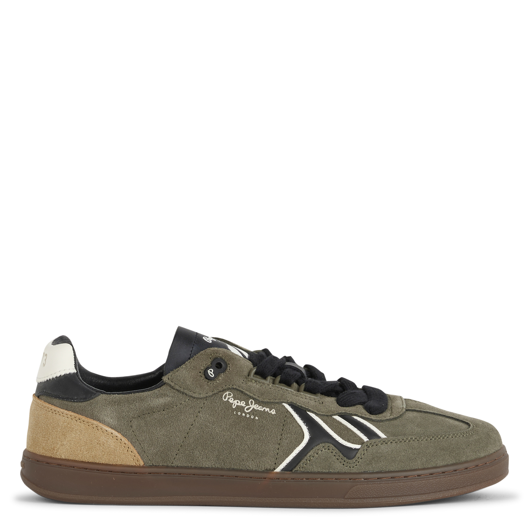 Suede leather low-top sneakers PEPE JEANS Green